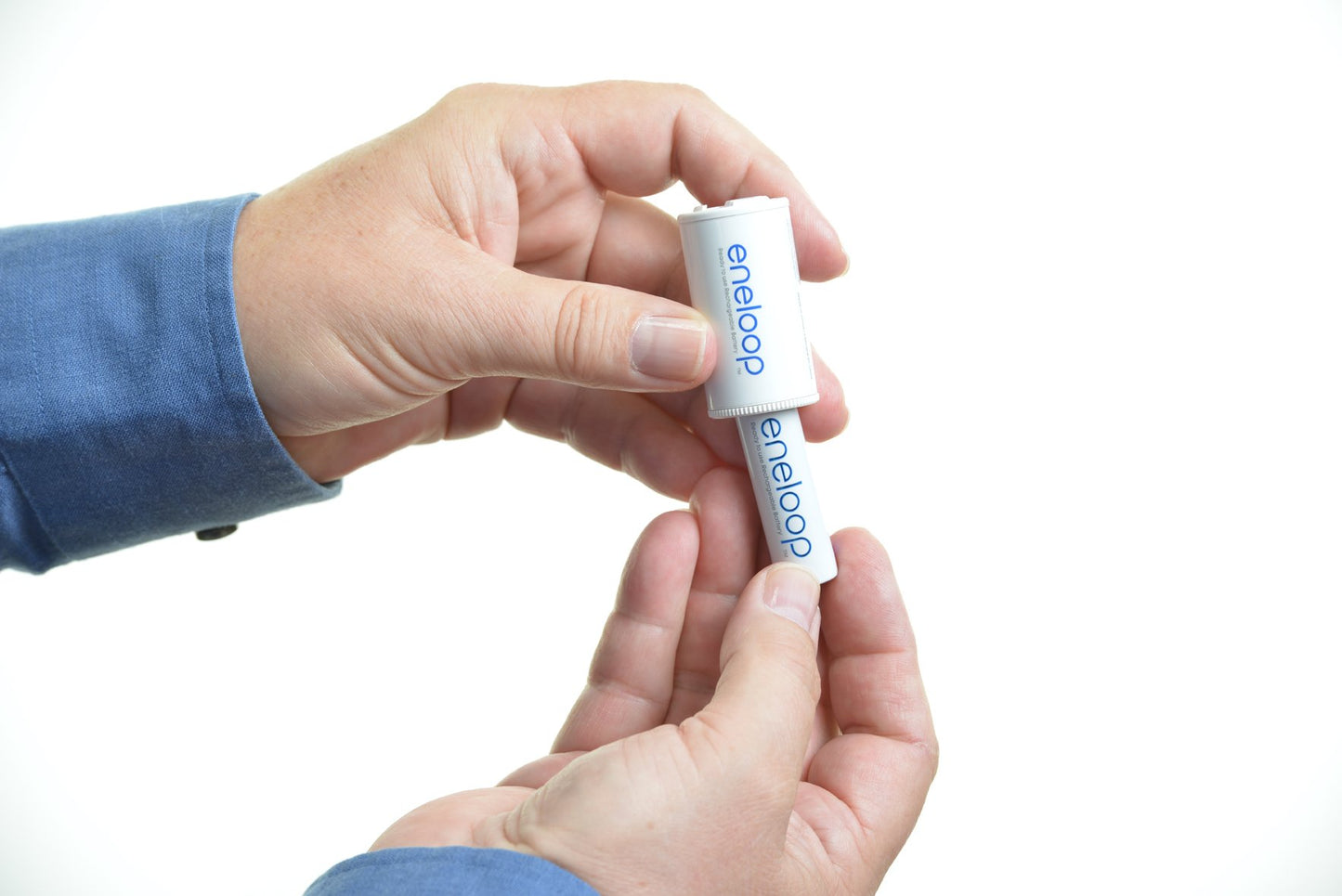Adaptadores de Pilas C Panasonic eneloop Blancos, 4 Unidades