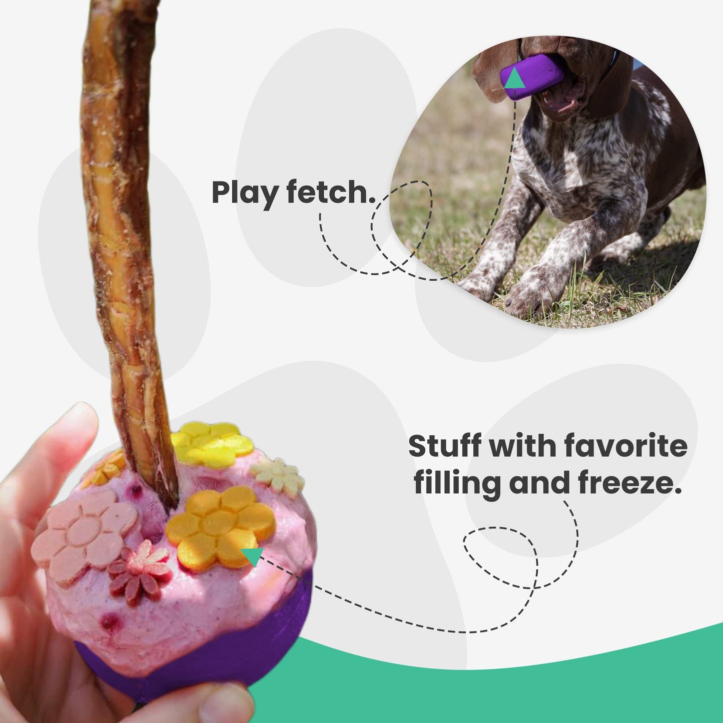 Bully Stick Holder – Tamaño mediano – Juguete interactivo para perro y dispositivo de seguridad para perro