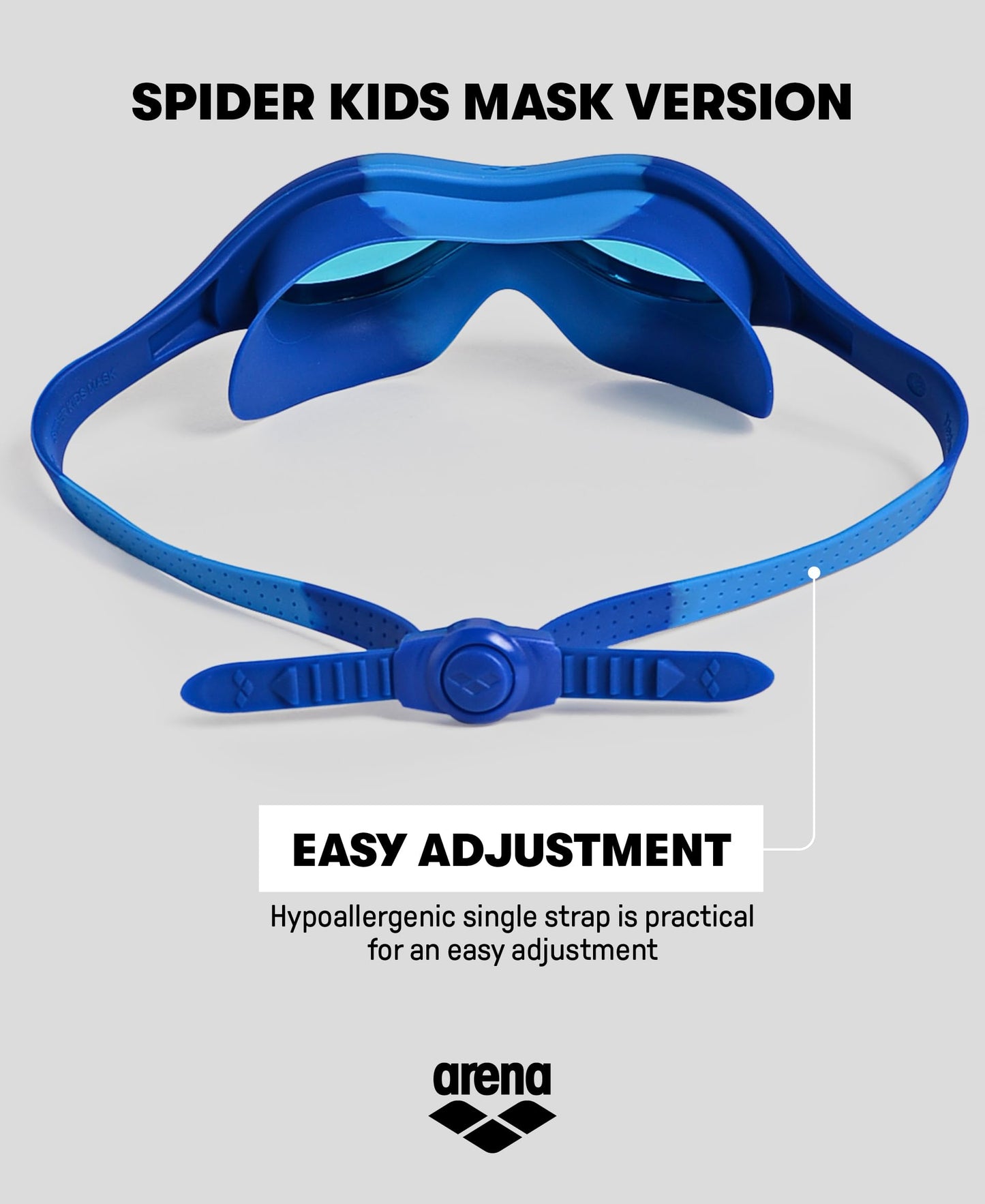ARENA - Máscara de natación unisex para niños y niñas de 2 a 5 años, lente antivaho, sin espejo, correa fácil de usar, vista amplia y ajuste cómodo, rosa/gris/rosa
