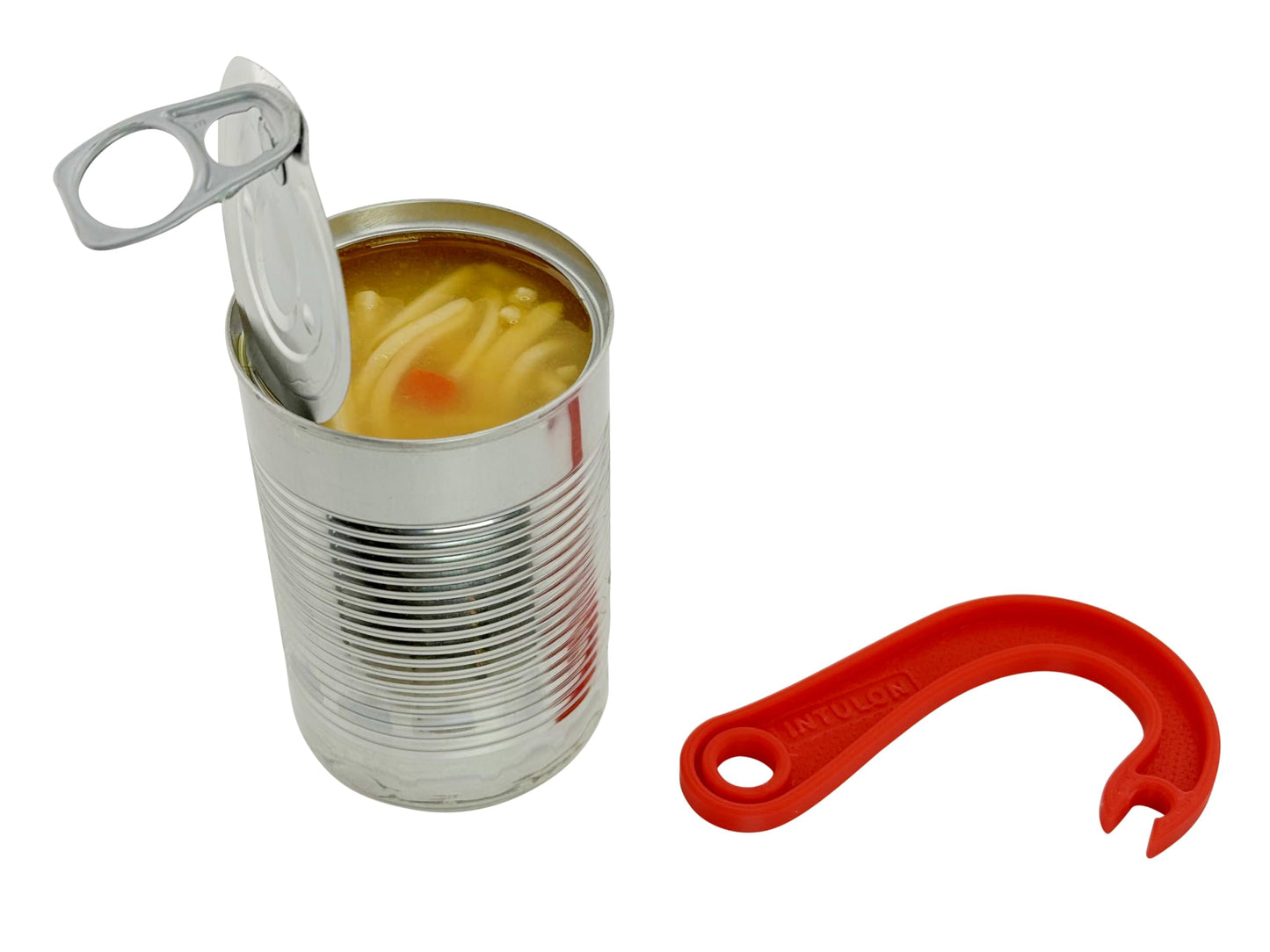 Abrelatas de Lengüeta Intulon Rojo con Diseño de Gancho para Acceso Fácil a Latas