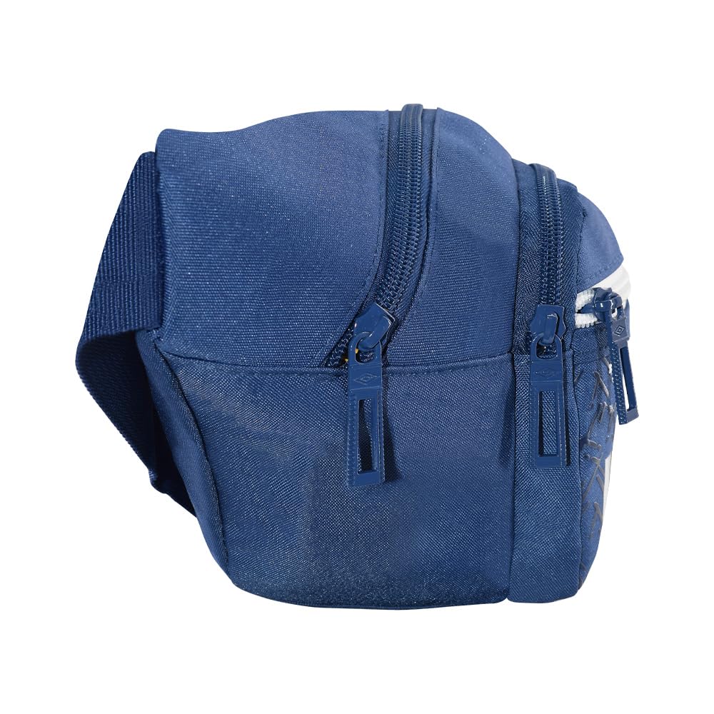 Cangurera Deportiva Umbro Azul Marino con Compartimentos Amplios para Hombre y Mujer