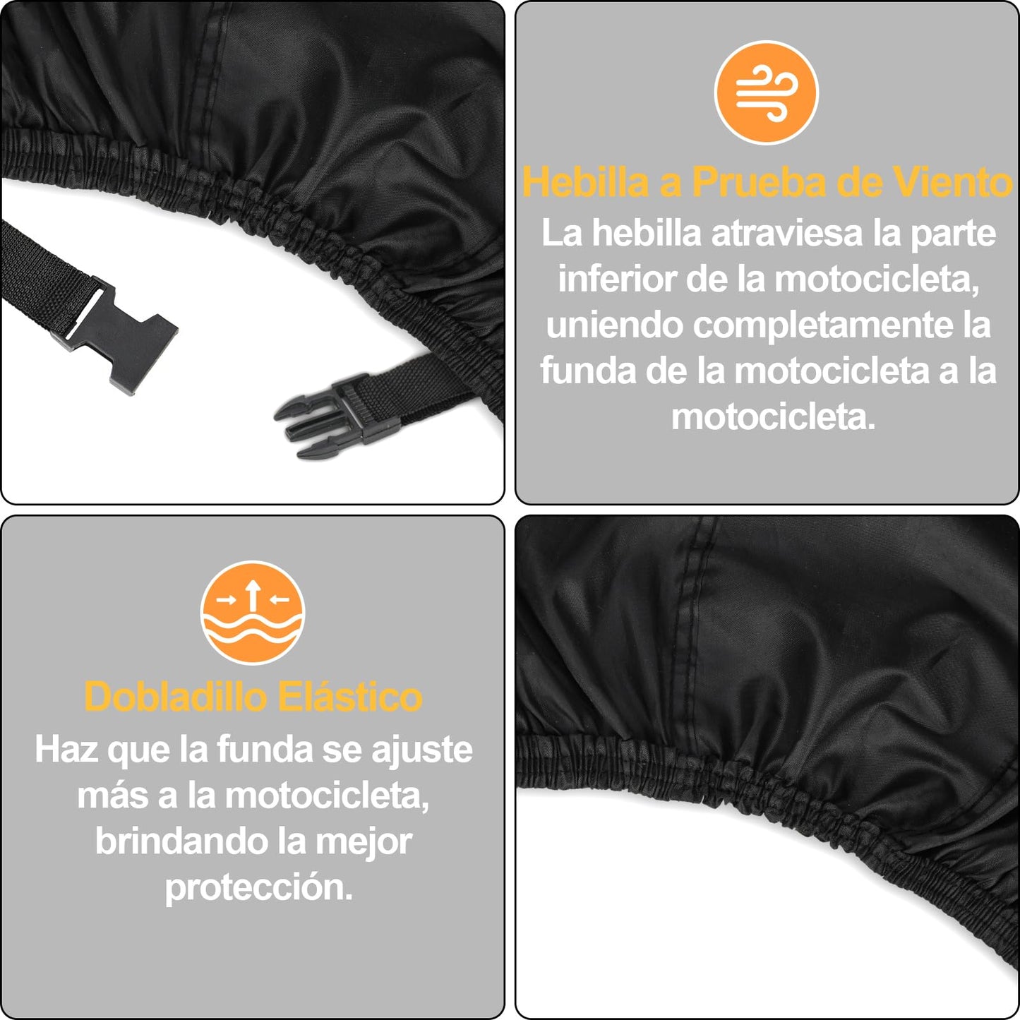 Lubardy - Funda para Moto Cubre para Motoneta Impermeable Cubierta para Motocicleta Impermeable Accesorios Protección contra el Polvo, Escombros