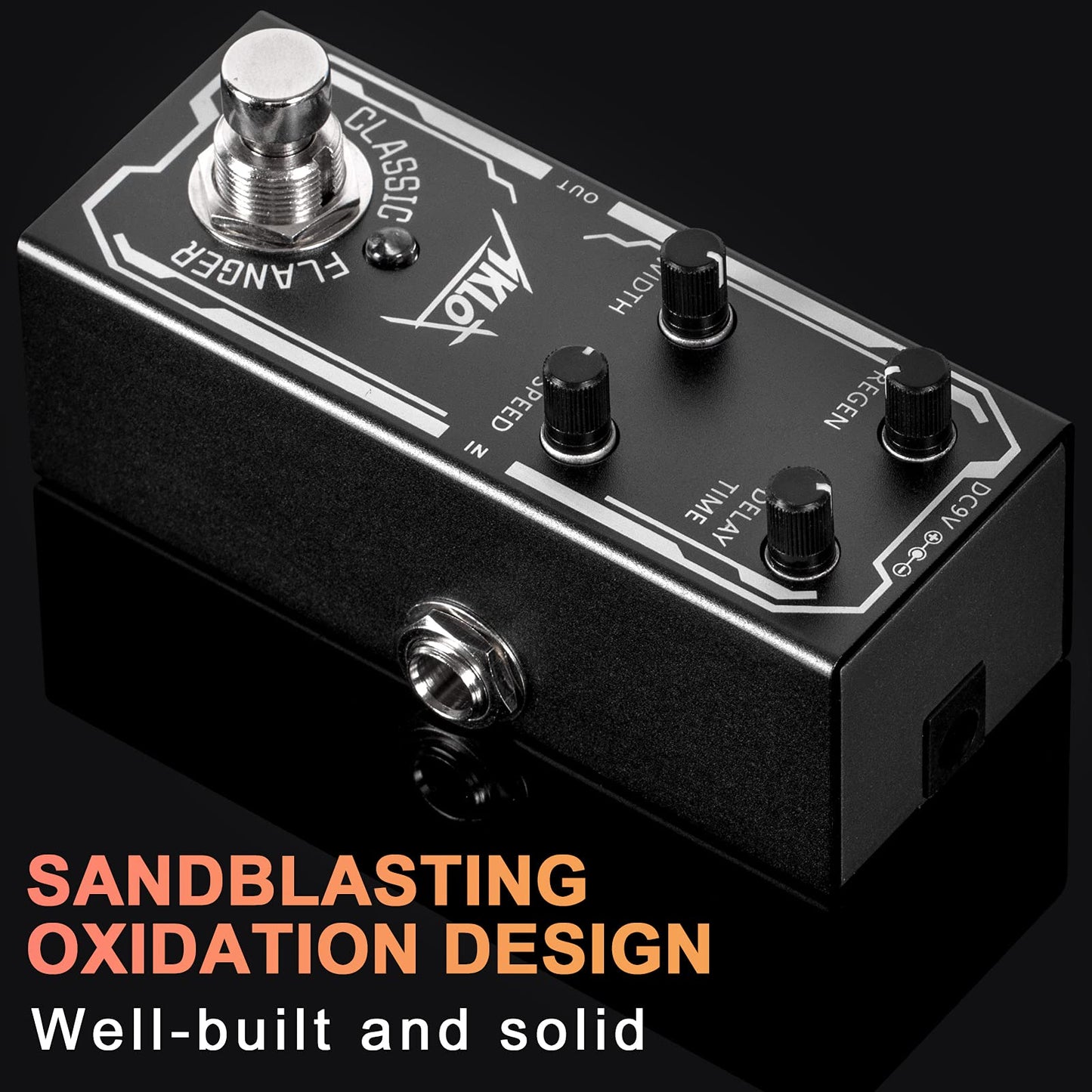 AKLOT - Pedal de guitarra de brida clásica, pedal de efectos eléctricos, mini tipo único DC 9 V True Bypass