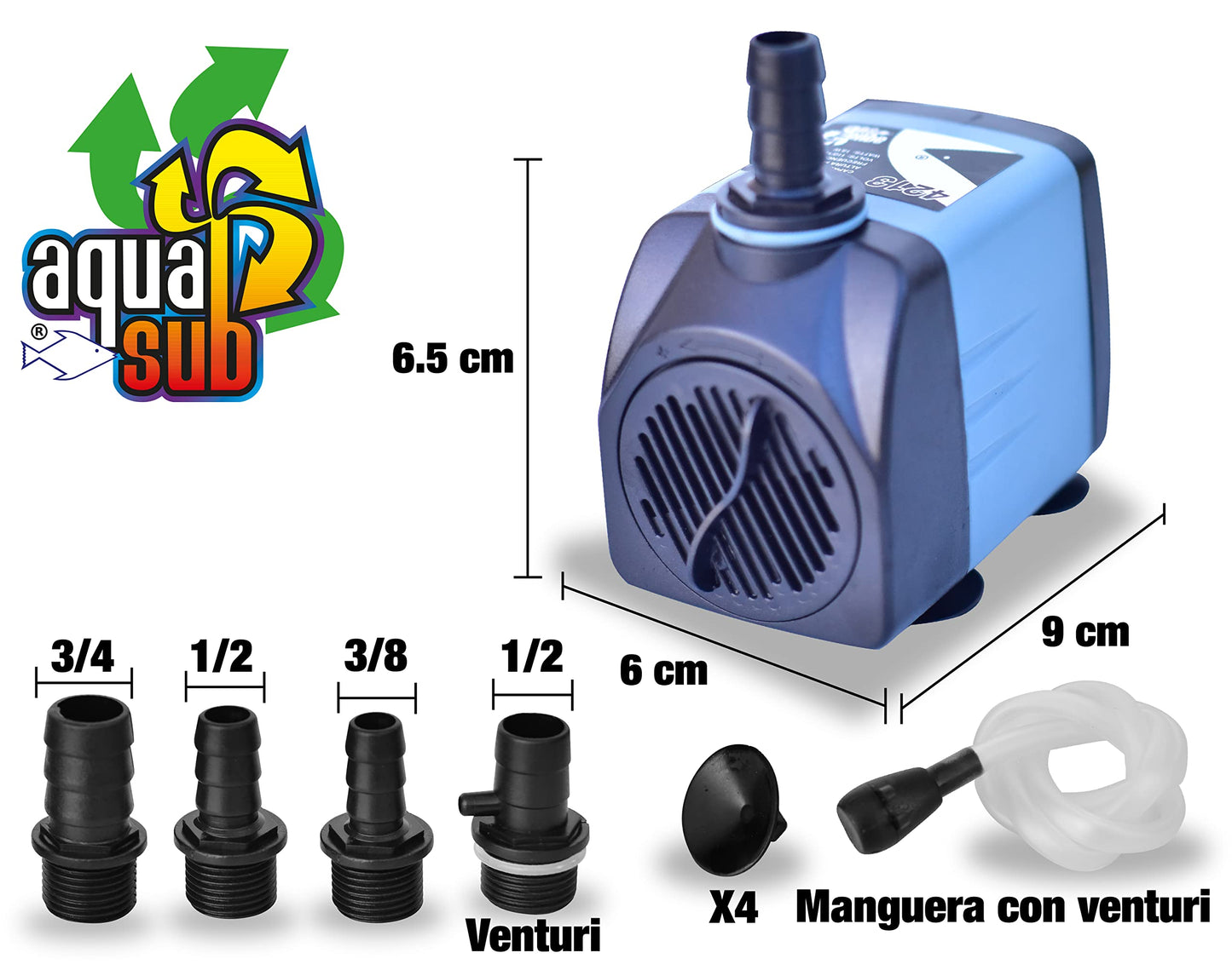 AQUASUB 4209 Bomba Agua 600 L/H 1.2M