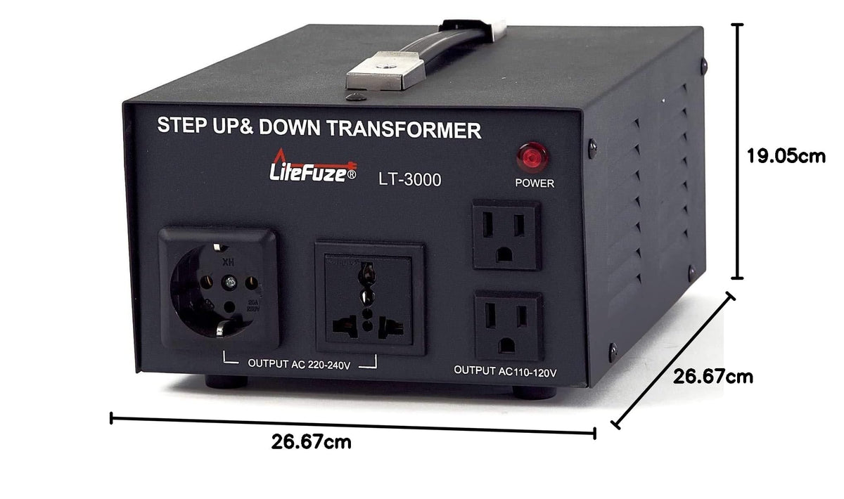 Convertidor de Voltaje LiteFuze LT Series 3000 W con Enchufe Universal Certificado CE