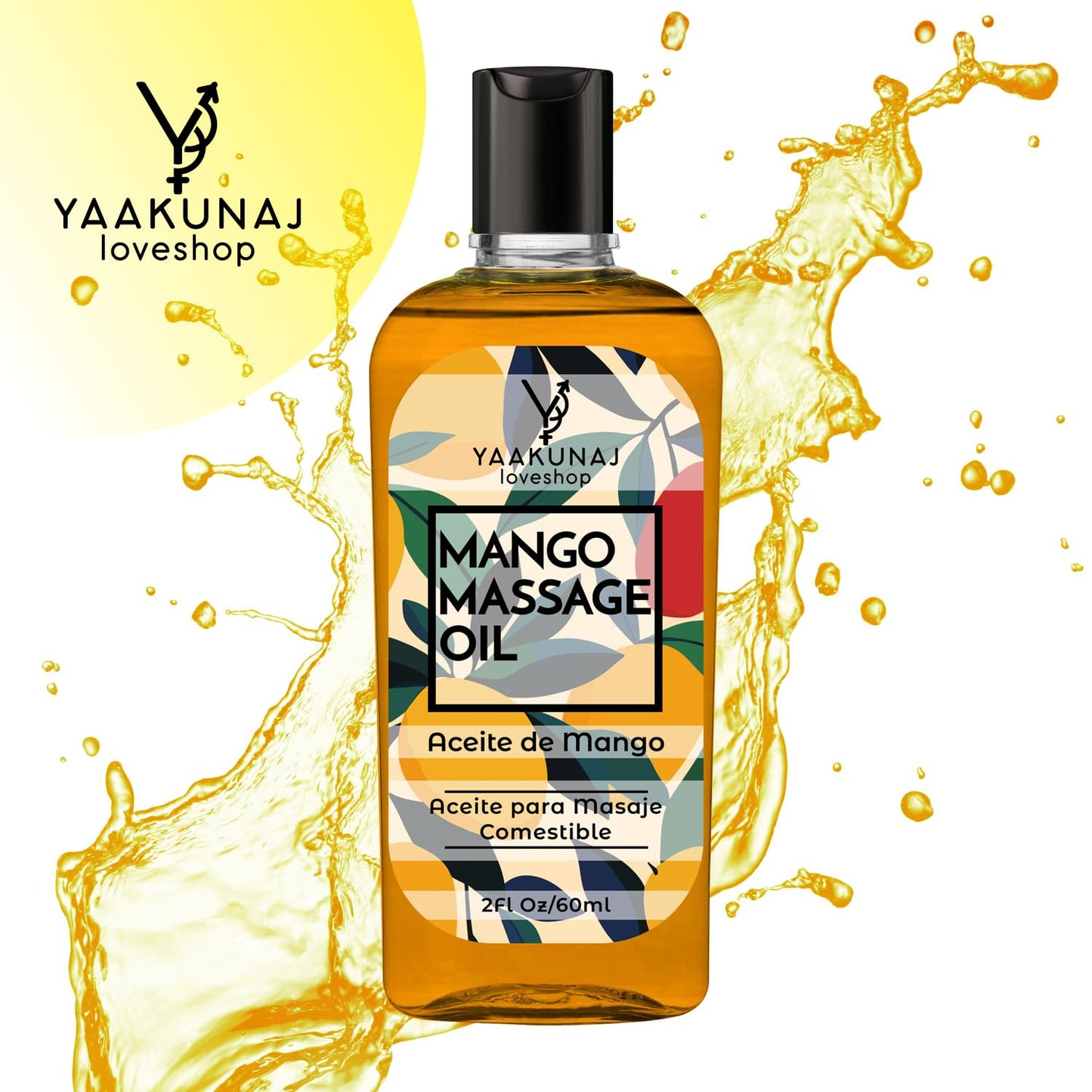 Aceite Para Masaje Yaakunaj Sabor Mango 60 ml