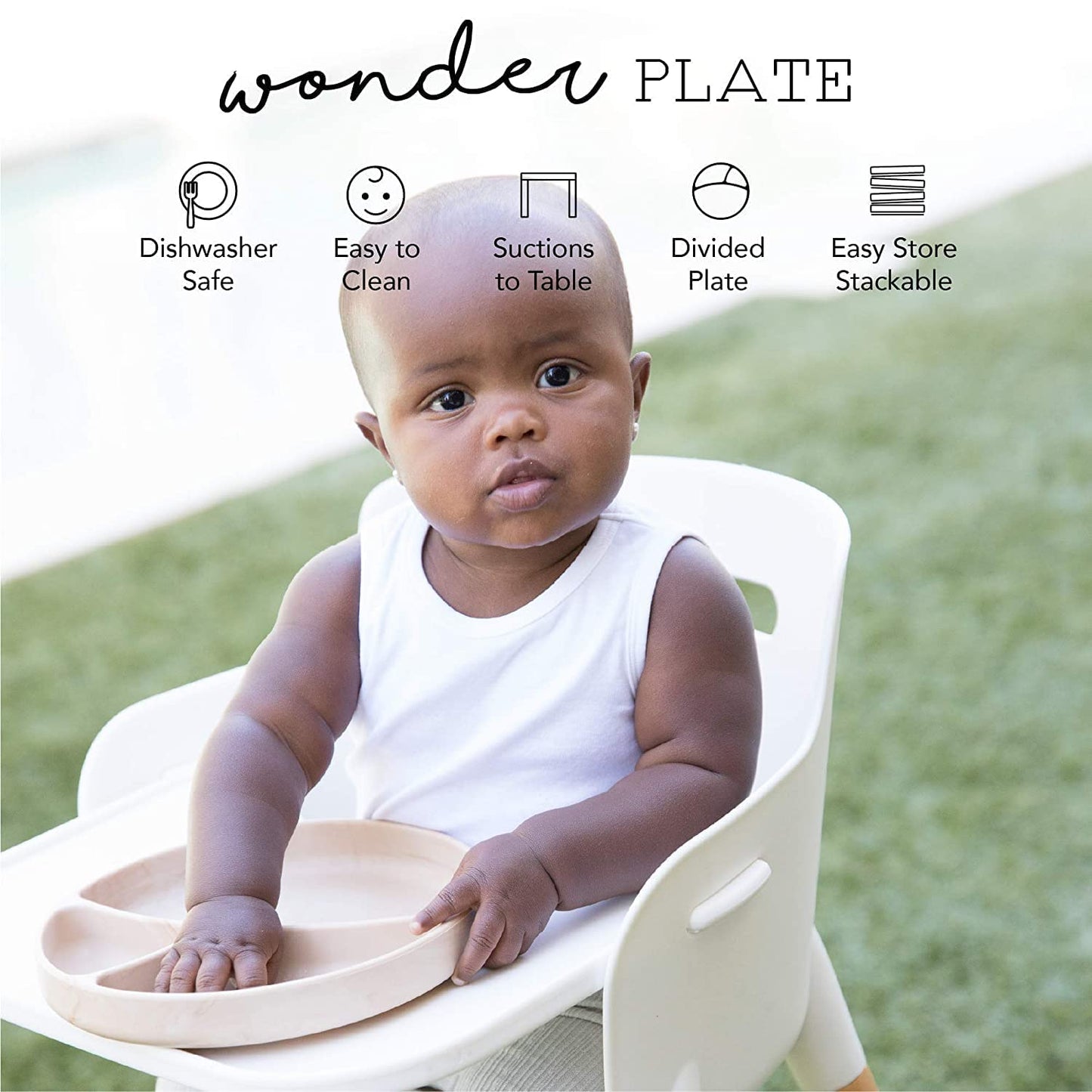 Bella Tunno Wonder - Placas de succión de silicona para bebés, niños pequeños y niños, ideales para destete LED de bebé, sin BPA, artículos imprescindibles para niños y bebés, 3 secciones (langry)