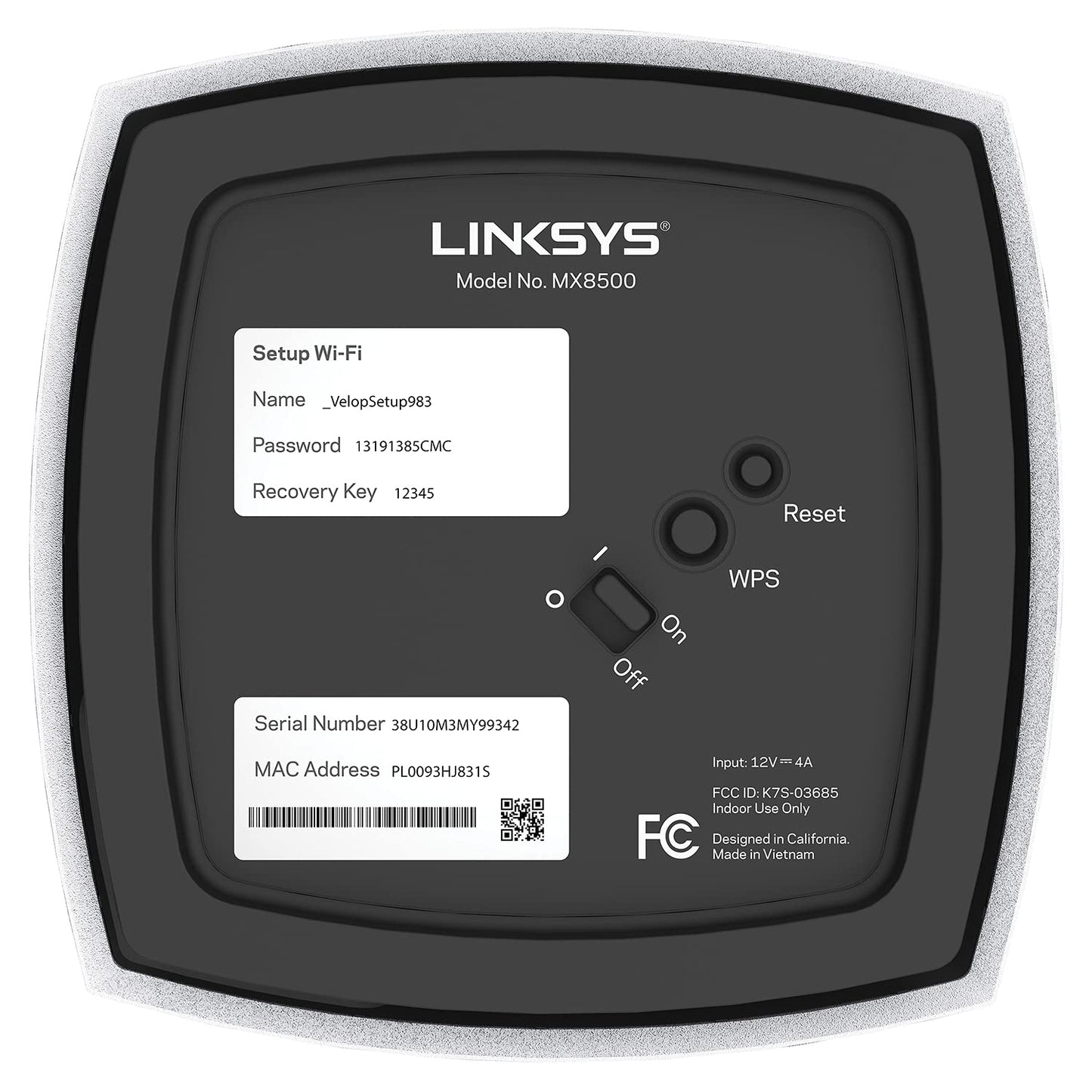Linksys Router Atlas MAX 6E Tri-Band Mesh AX8400 2PK (MX8502)