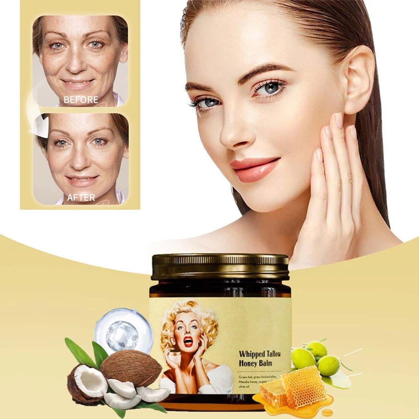 Crema Facial Evil Goods con Cebo de Res y Miel, Nutritiva y Original