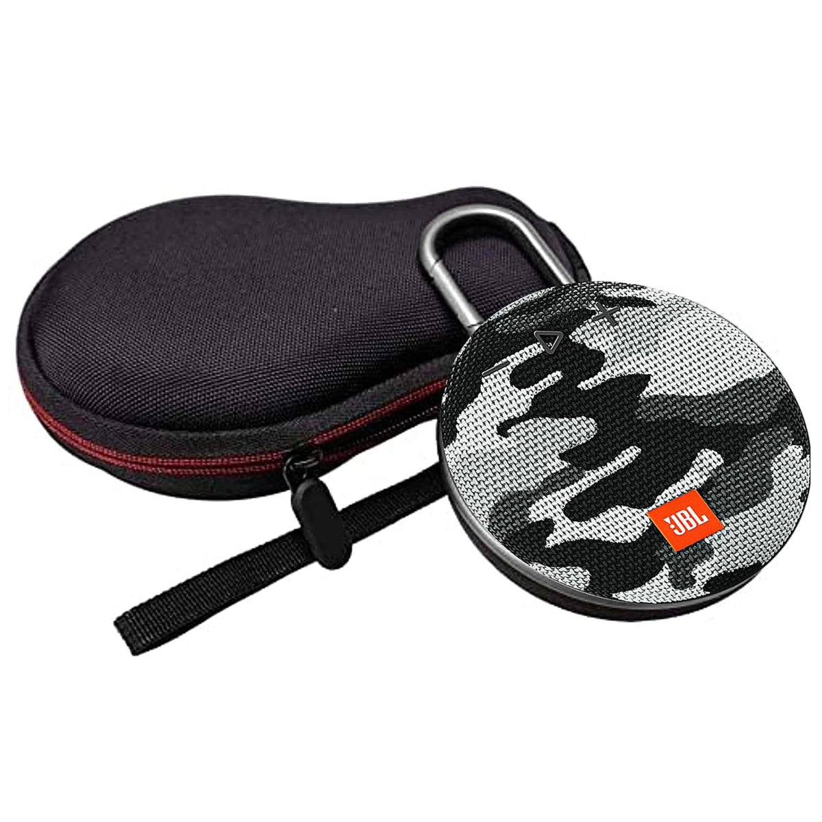 Altavoz Bluetooth JBL Clip 3 Camuflaje Negro Impermeable Duradero Portátil con Funda de Protección Rígida Megen