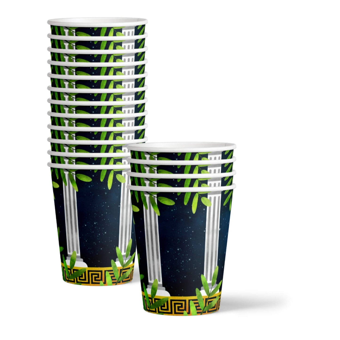 Juego de suministros para fiesta de cumpleaños de mitología griega, juego de platos, servilletas, tazas, vajilla para 16