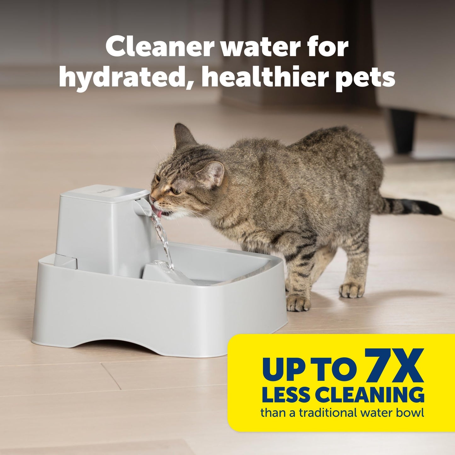 Fuente de Agua PetSafe Drinkwell Azul 1 Galón con Diseño Fácil de Limpiar y Filtro Incluido para Perros y Gatos Medianos