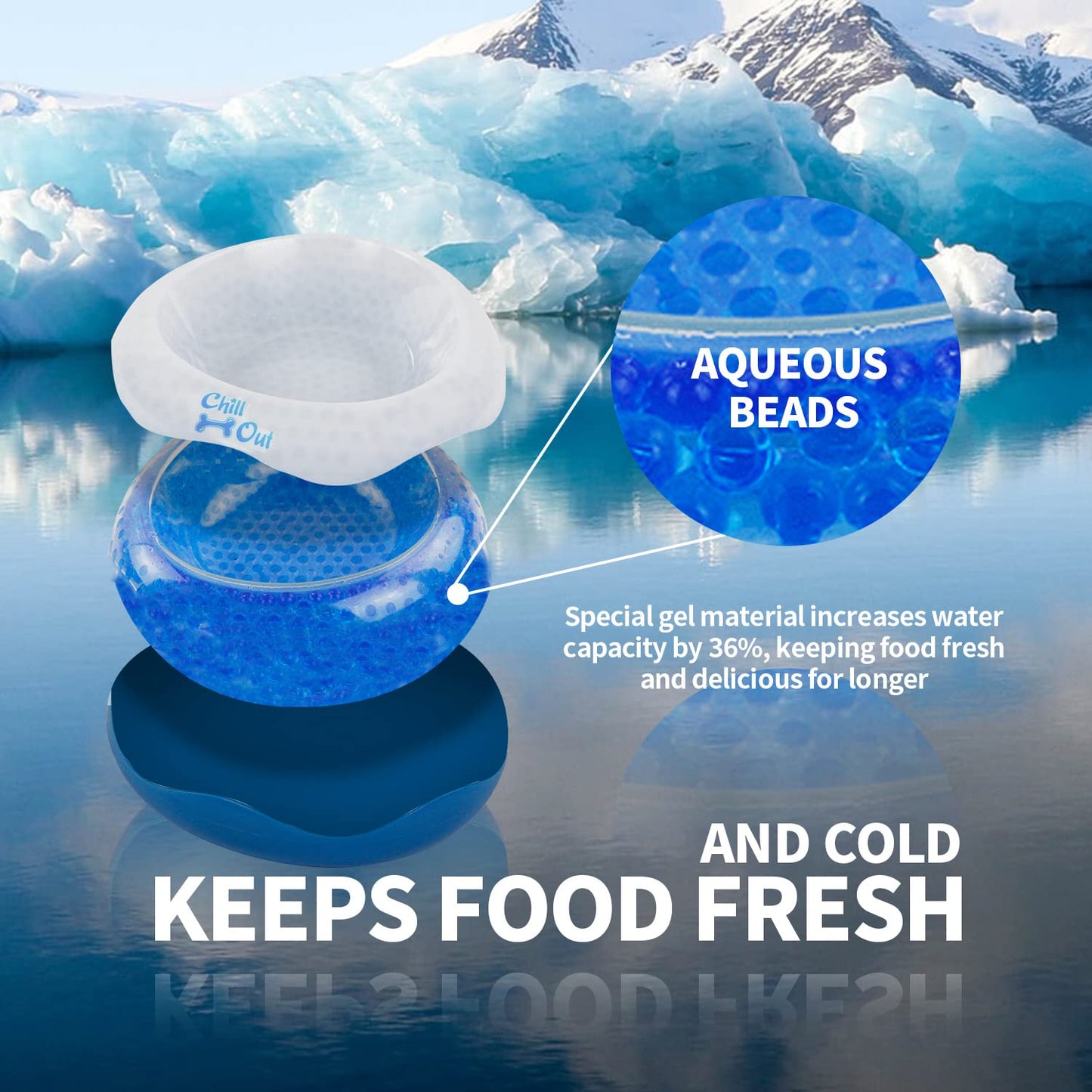 All FOR Paws All Four 8203 Bebedero de Fuente Automático Chill out Cooler Bowl, L