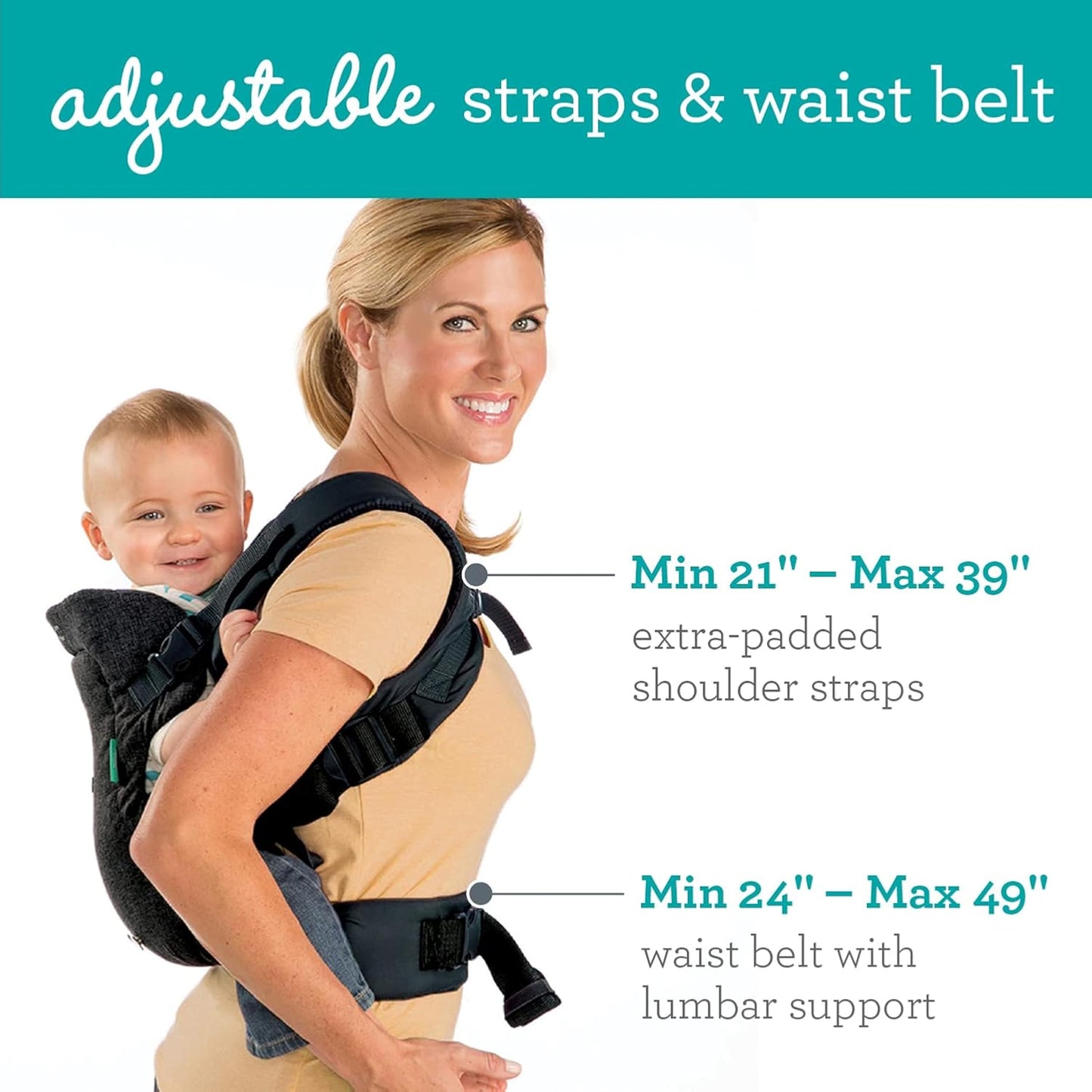 Infantino Flip 4-in-1 Convertible Carrier - BLACK