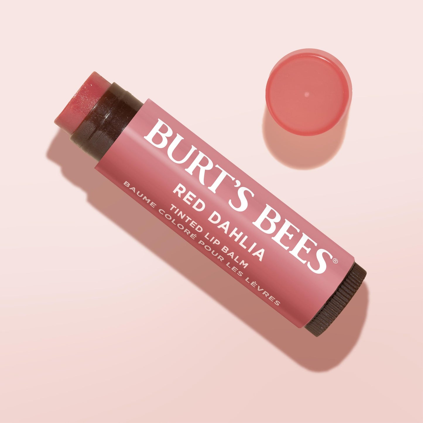 Bálsamo labial tintado natural Burt's Bees, rojo (Red dahlia), 2 unidades