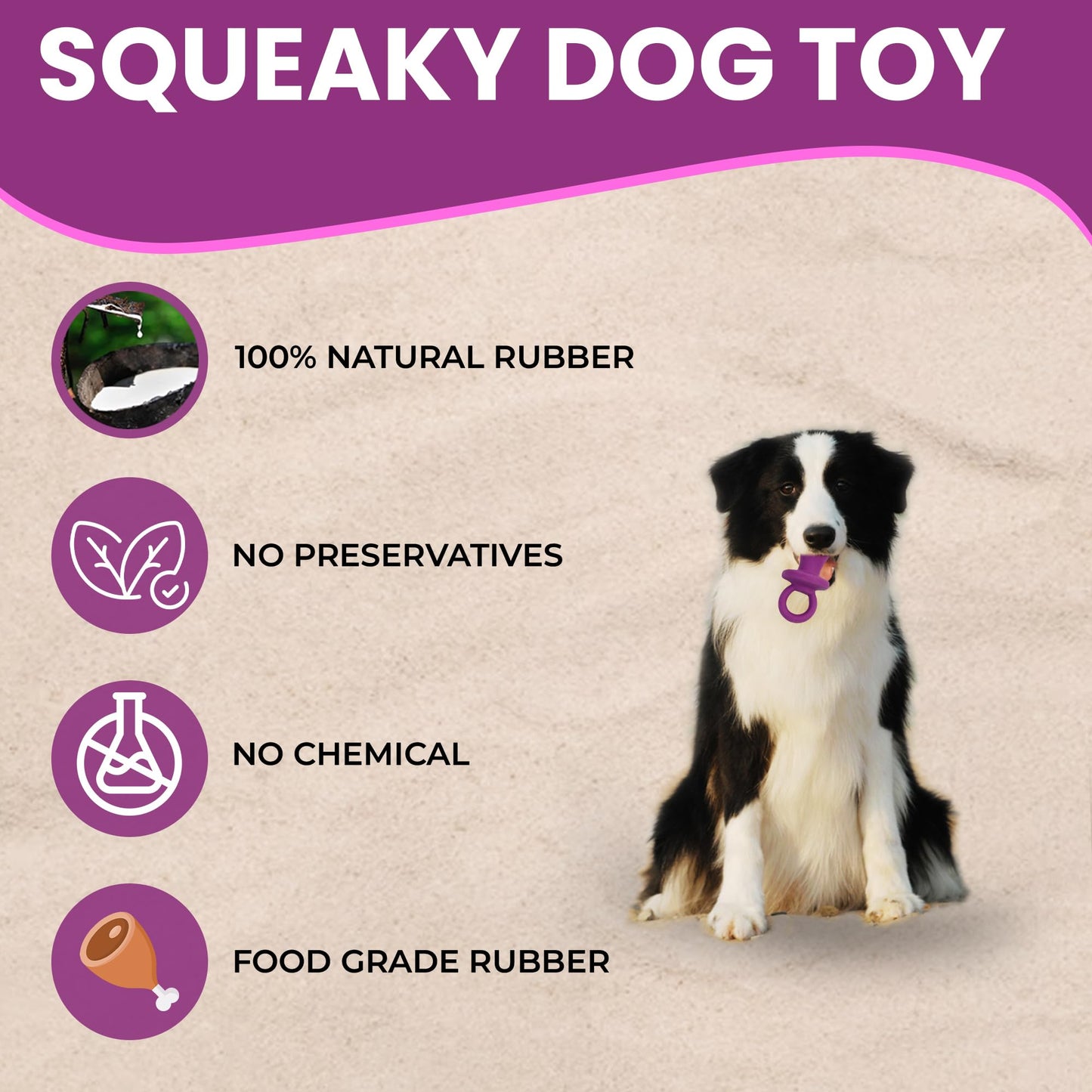 Chupete para perro de látex de 10 cm, los colores pueden variar
