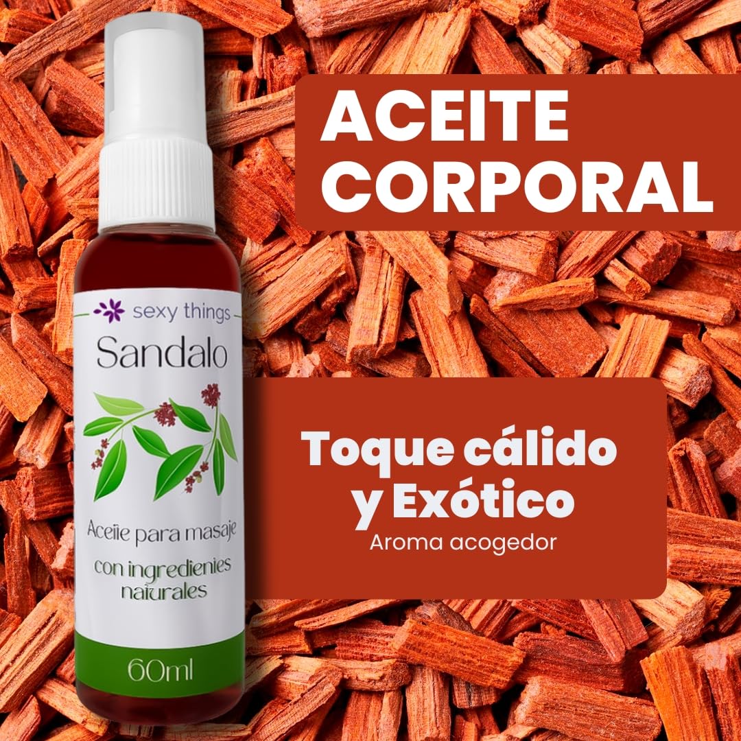 Aceite para Masaje Corporal Sexy Things Sándalo Aromaterapia 60ml