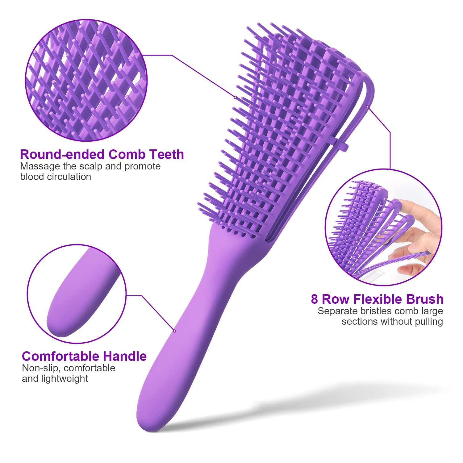 TOPOST Cepillo para Cabello Rizado, Bounce Curl Brush, Peine Desenredar Rizos