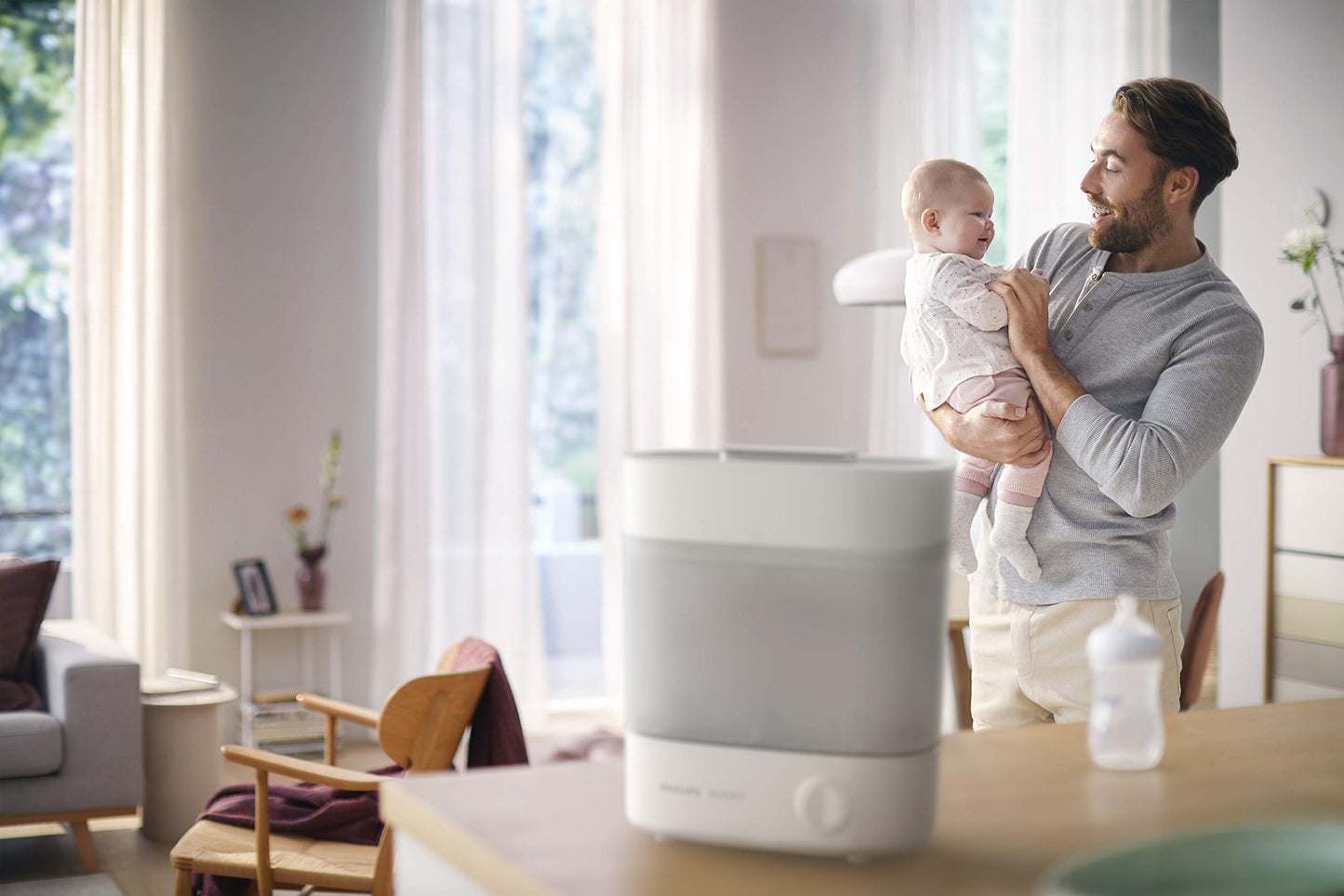 Philips Avent Esterilizador Eléctrico a vapor Advanced │Esteriliza y Almacena │SCF291/00