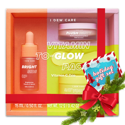 I DEW CARE Vitamina To-Glow Pack Cuidado de la piel | Kit de inicio para el cuidado de la piel | Cuidado de la piel coreano, vegano, libre de crueldad, sin parabenos | Regalos de cumpleaños para amigas femeninas