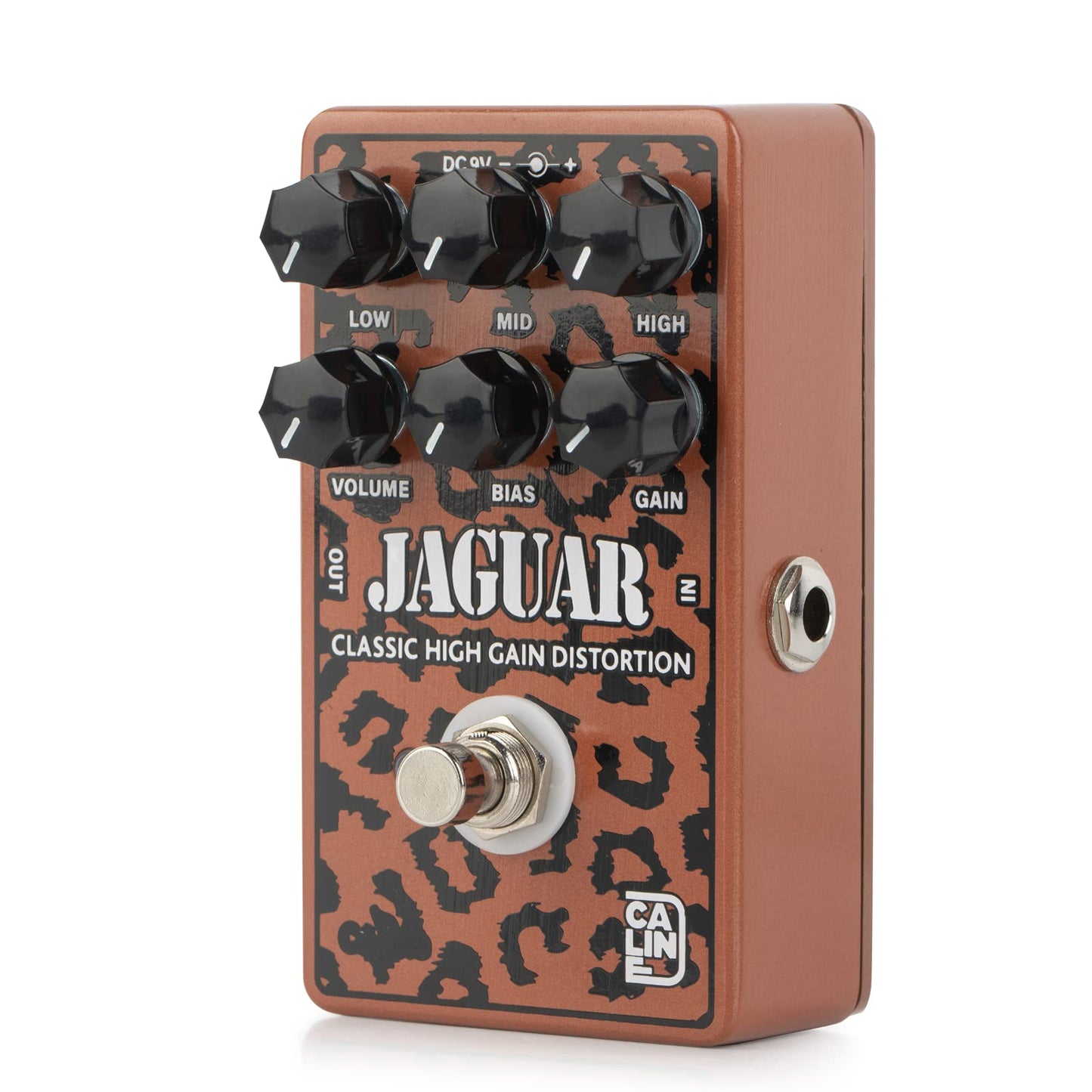 Caline CP-510 Jaguar - Pedal de efecto guitarra distorsión True Bypass carcasa de aleación de aluminio
