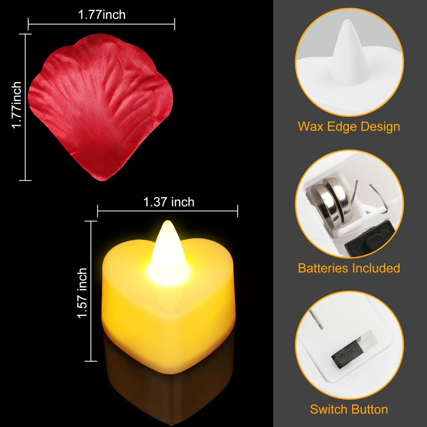 LAMATY 2031 piezas de decoración de propuesta de letras iluminadas, letrero de casarme con 24 velas sin llama de corazón, 2000 pétalos de rosa para propuesta de boda, decoración romántica de noche