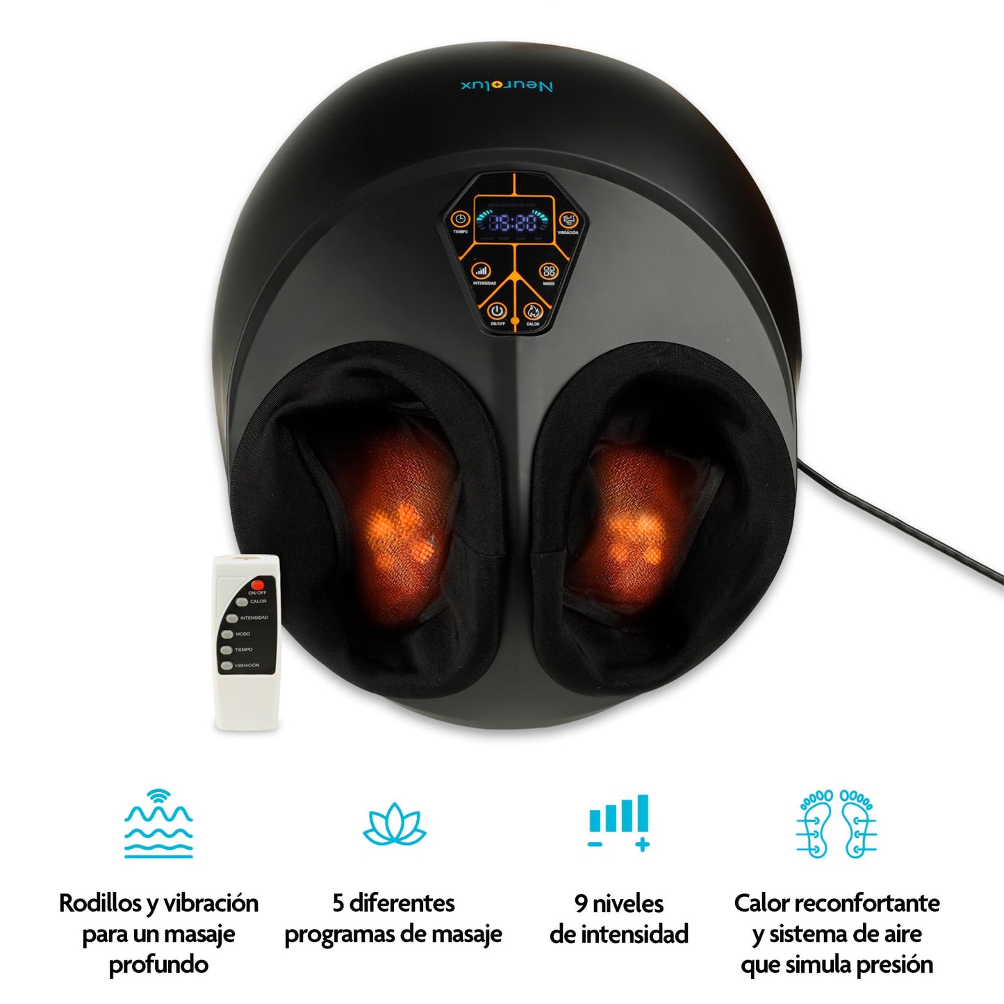 Masajeador de Pies NEUROLUX Eléctrico con Calor y Compresión de Aire para Reflexología