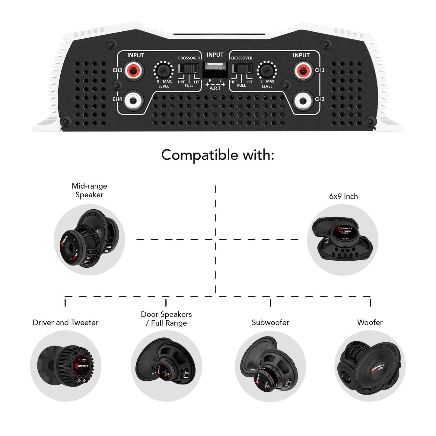 Amplificador Taramps DS800X4 1Ohm 800W 4 Canales