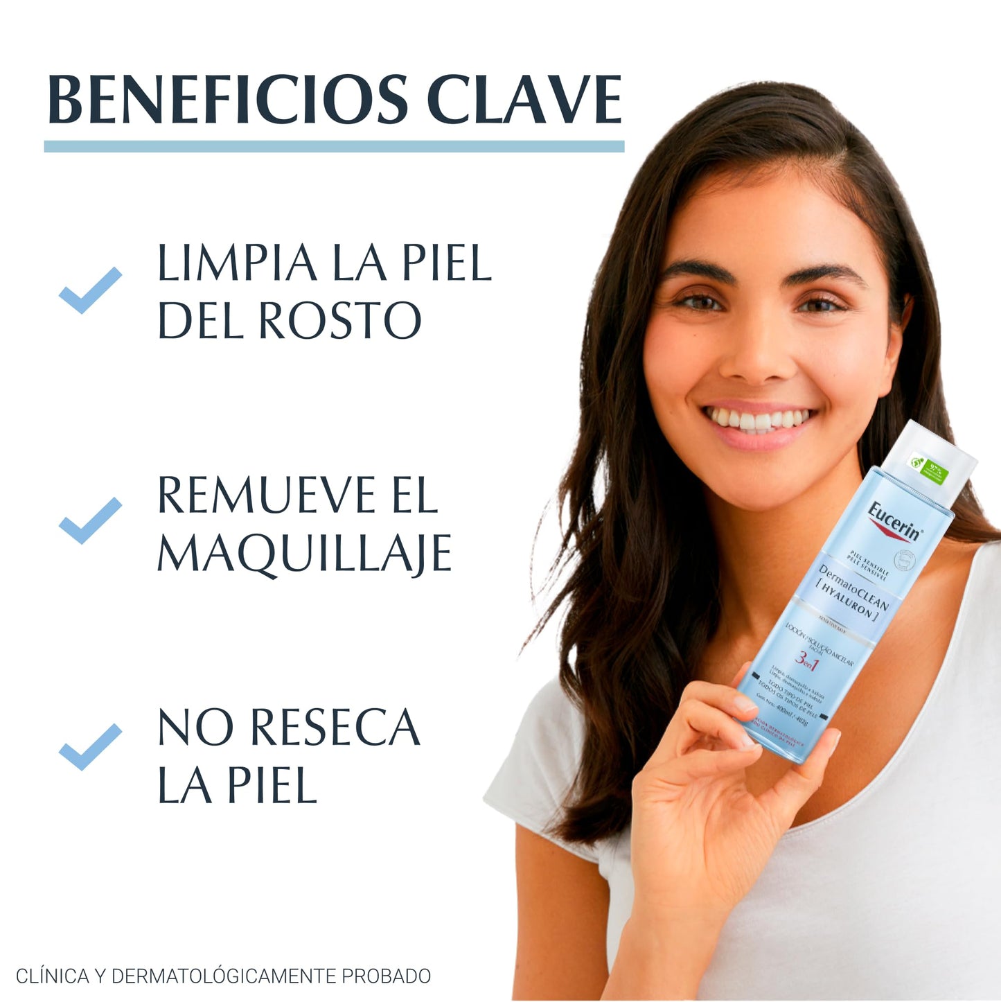 Eucerin Loción Micelar Facial DermatoClean para Todo tipo de piel, 200ml