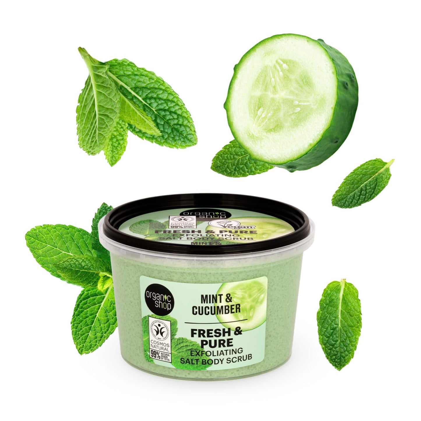 Exfoliante Corporal Organic Shop Menta Pepino Orgánico y Refrescante