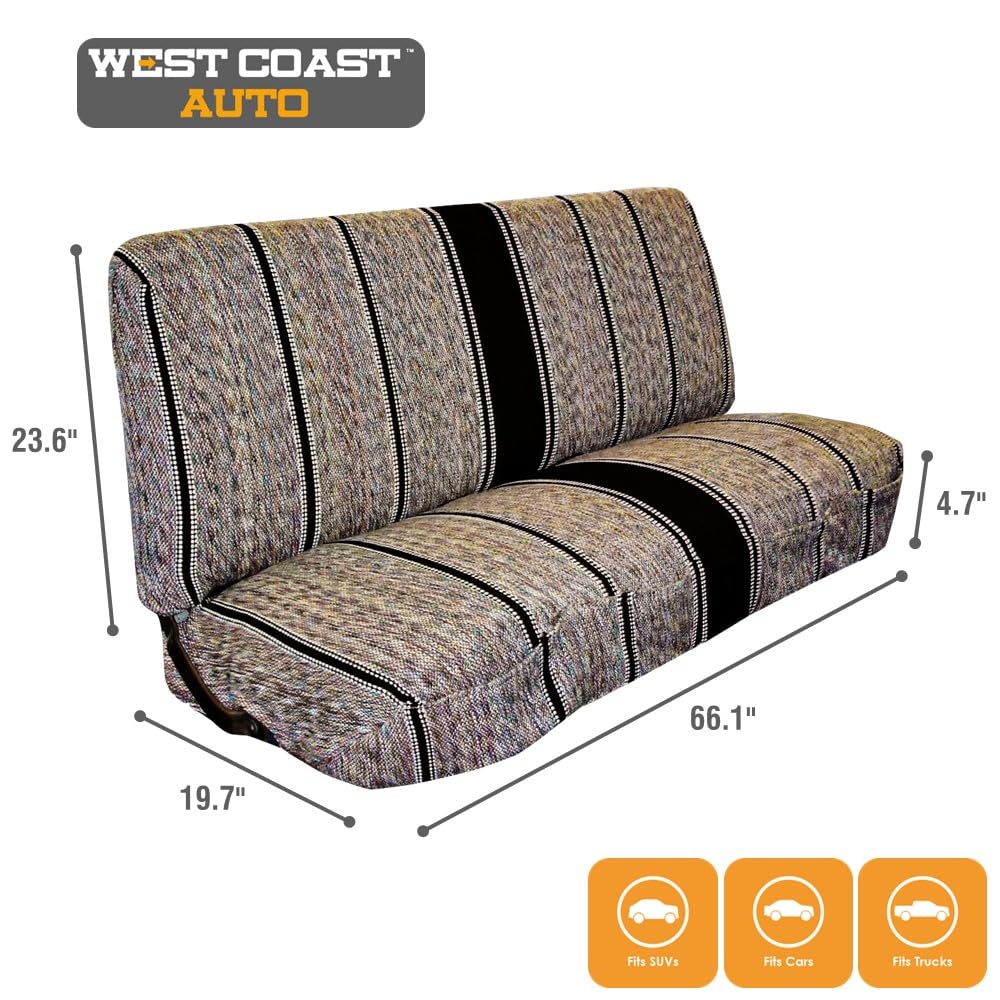 West Coast - Funda de asiento universal para sillín Baja de tamaño completo, Negro