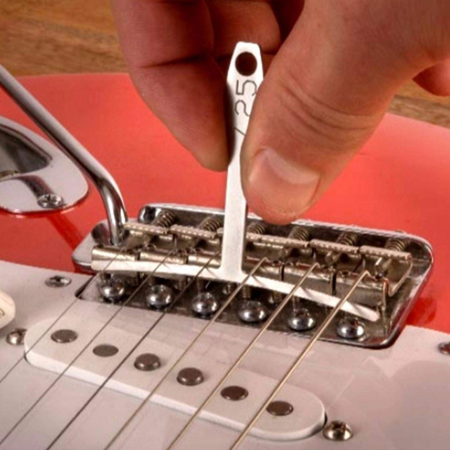 Calibres de cuerda, calibre de radio de guitarra de metal profesional preciso para guitarra para puente, diapasón, sillín para bajo