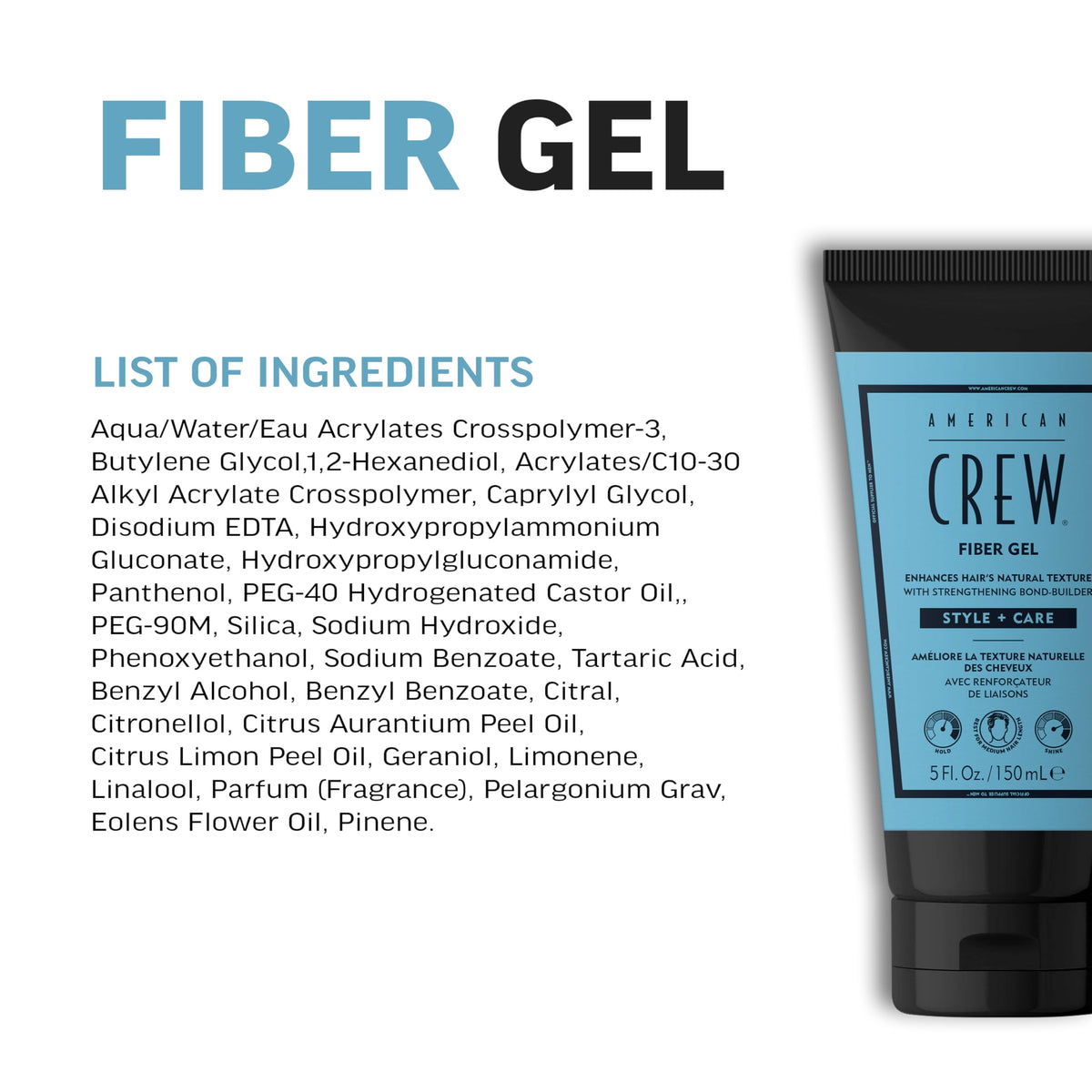 American Crew Fiber Gel, Fijador H?brido para Hombre
