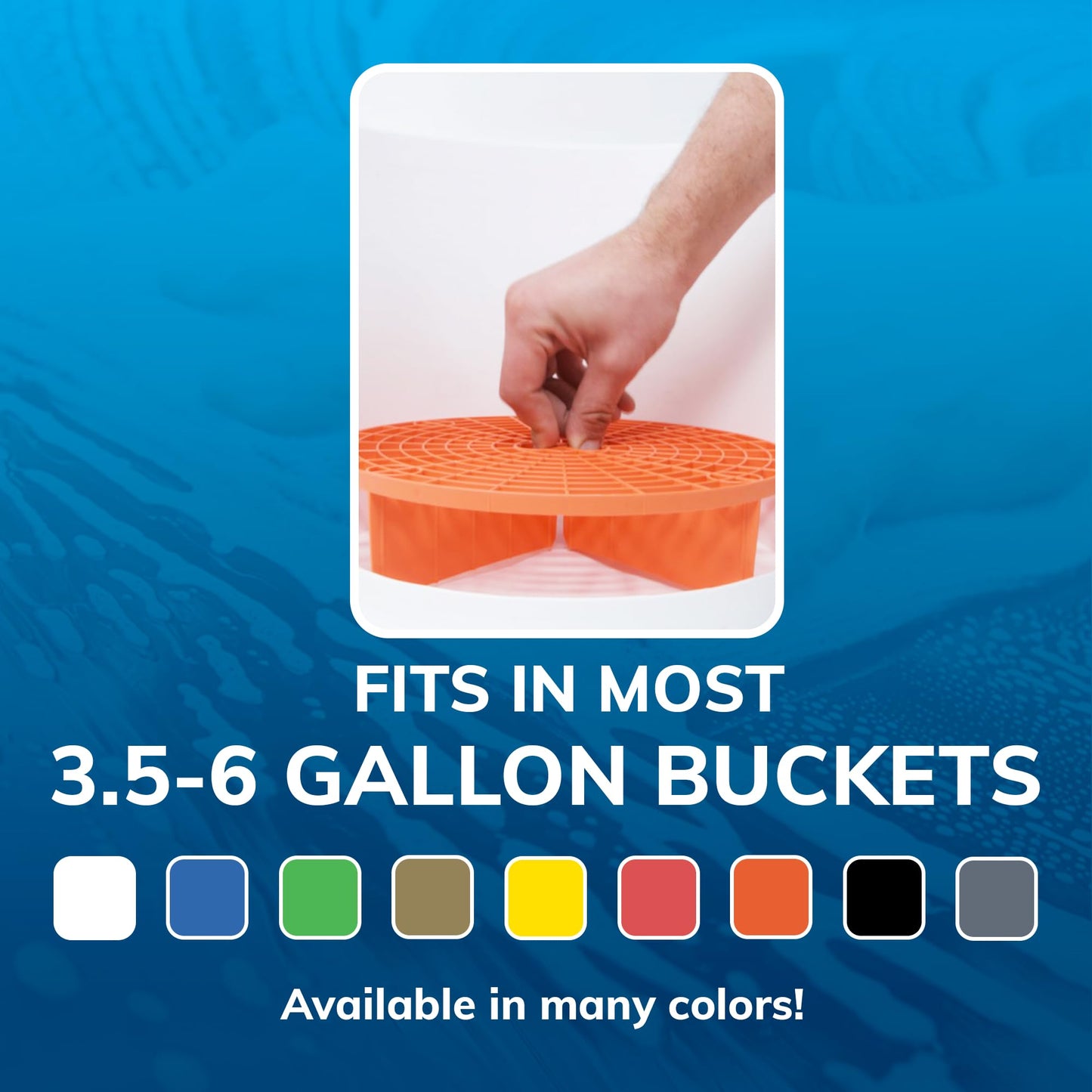 Grit Guard The Original Silver Bucket Insert – cubeta de lavado de coche de 10 pulgadas de diámetro para lavado de coches, detalles compatibles con cubos de 3.5, 4, 5 y 6 galones