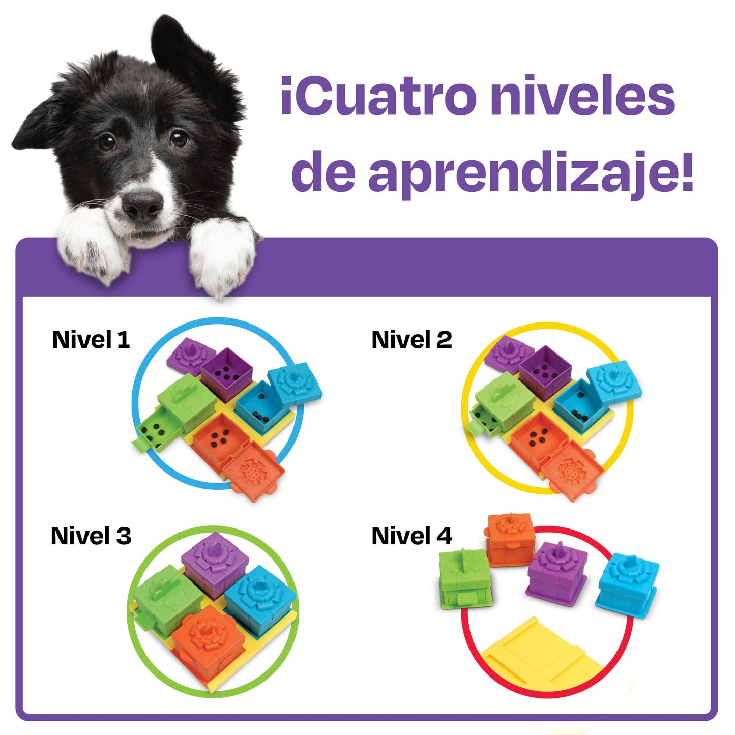BRIGHTKINS Fiesta Sorpresa Rompecabezas de Tratamiento para Perro
