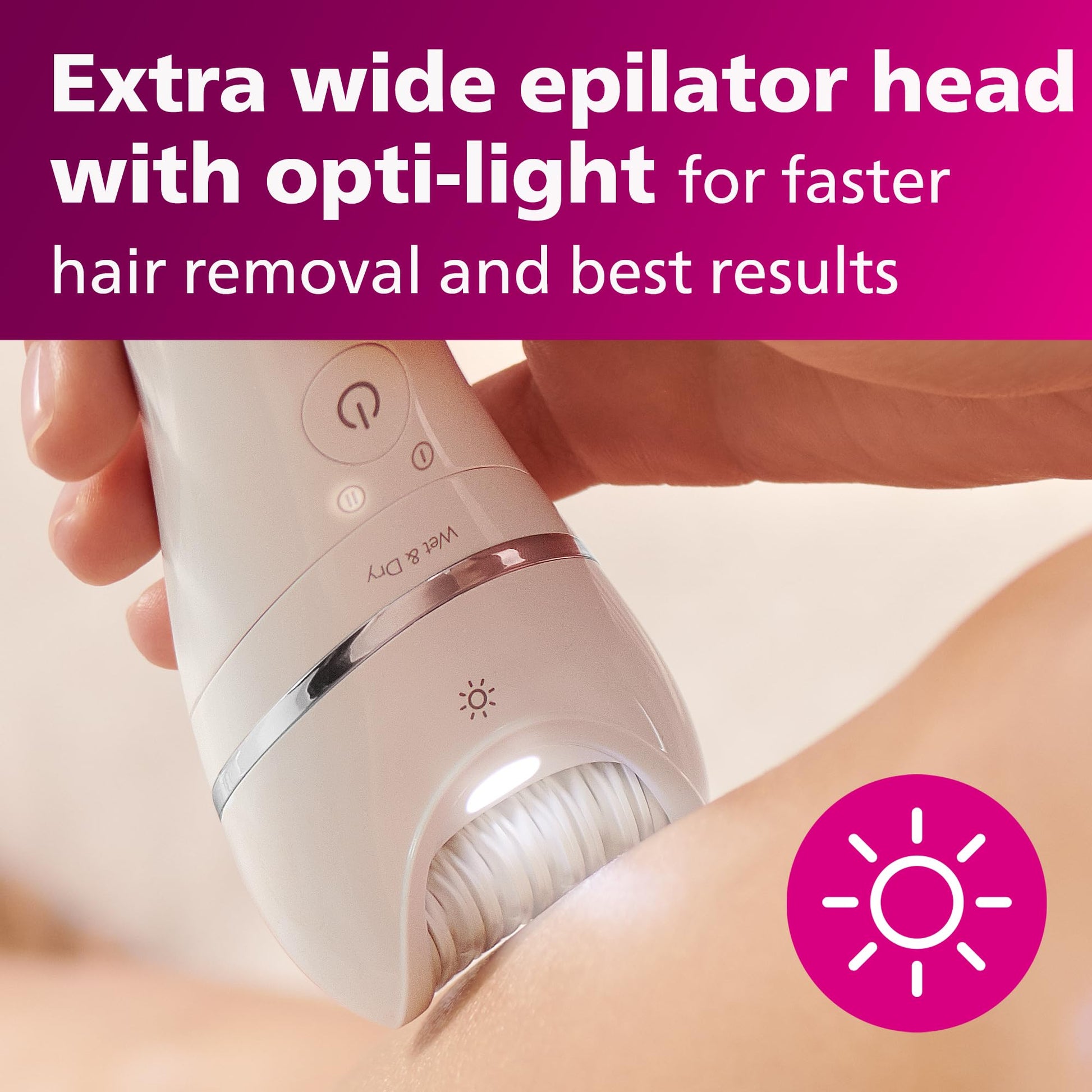 Philips Epilator Series 8000 Depiladora en húmedo y seco, Bre720/14, 1 unidad