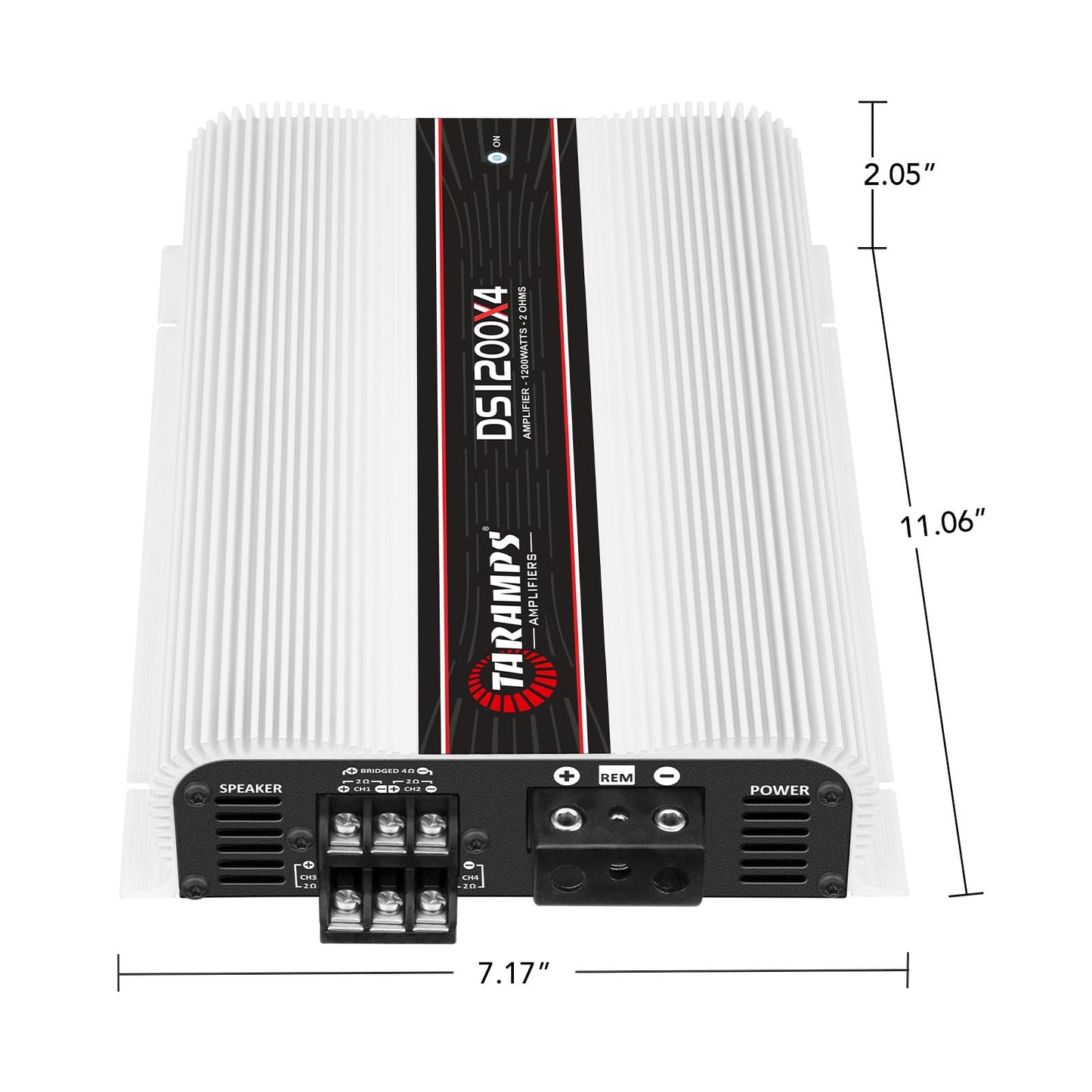 Amplificador Taramps DS 1200 x 4 ohmios 4 canales 1200 vatios