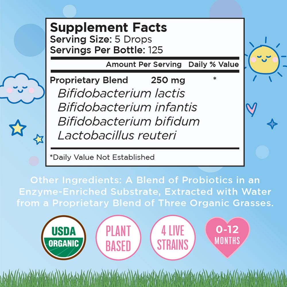 MaryRuth Organics | Infant Probiotic Drops, Unflavored, 1 oz | Gotas probióticas para bebés, sin sabor, 1 oz