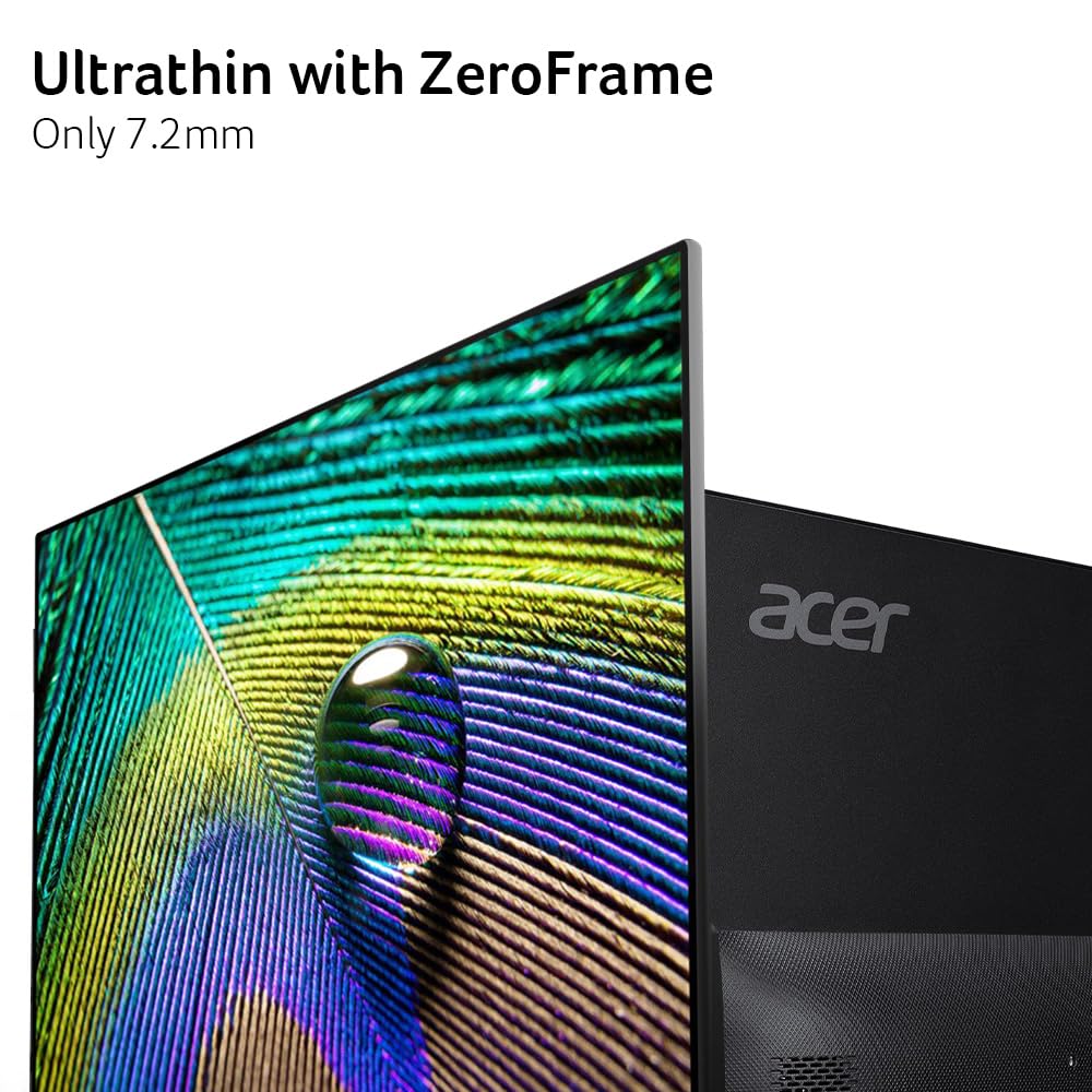 Acer Monitor SB242Y EBI 23.8" FHD (1920 x 1080) Panel IPS | Tecnología AMD FreeSync | Diseño Ultra Slim | 100Hz | 1ms (VRB) | Puertos HDMI y VGA