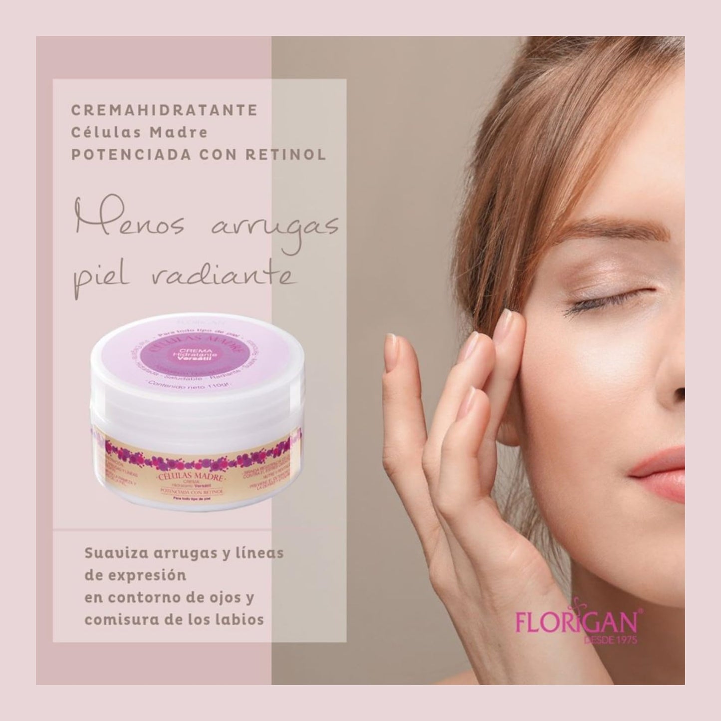 Crema Hidratante Versátil CÉLULAS MADRE 110grs. FLORIGAN