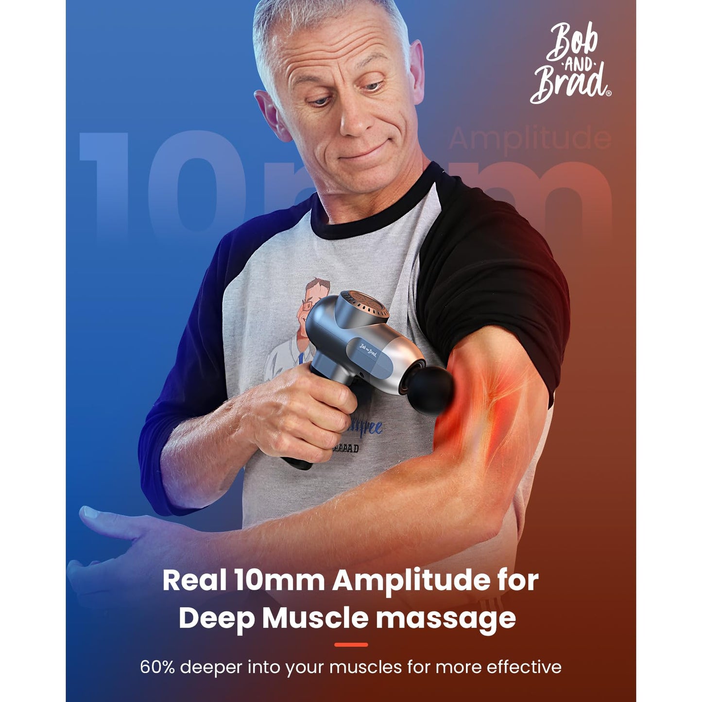 Pistola de masaje con terapia de calor y frío, BOB and BRAD C2 Pro Pistola de masaje profunda con calor, pistola de masaje profesional para el hogar, gimnasio, oficina, entrenamiento, recuperación,