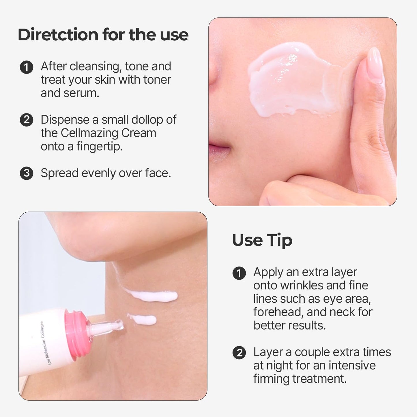 Torriden CELLMAZING Low Molecular Collagen Firming Cream, 2.02 fl.oz | 5D Collagen Complex | Minimize Pores & Wrinkles | Intense Hydration, Non-Greasy, Firming Finish | Cruelty Free