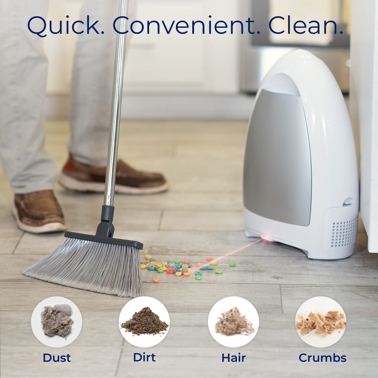 EYE-VAC EVH-B Professional Touchless Stationary Vacuum/Dustbin, Blanco, 1