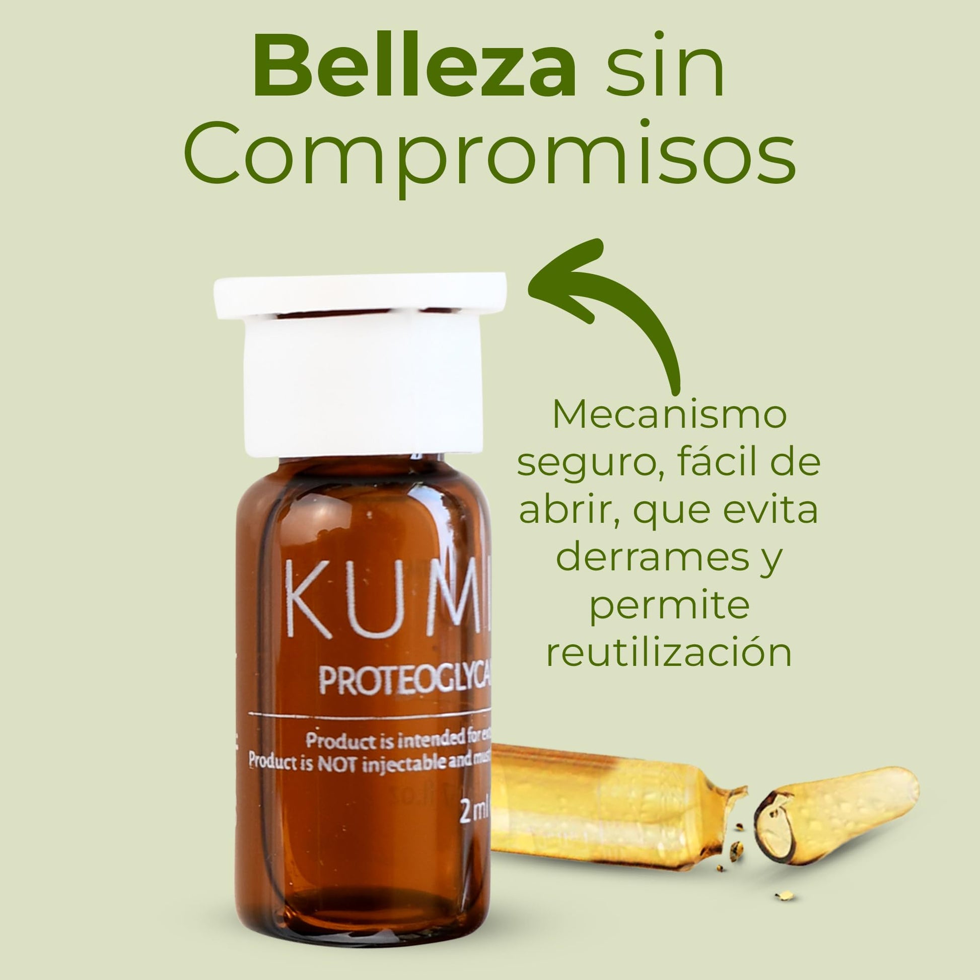KUMIKO Matcha Intense Recovery - Suero Facial Hidratante con Proteoglicanos, Antienvejecimiento y Corrector de Arrugas - Reduce las Bolsas en el Rostro las Líneas Finas - Cuidado de la Piel, 15 Vials