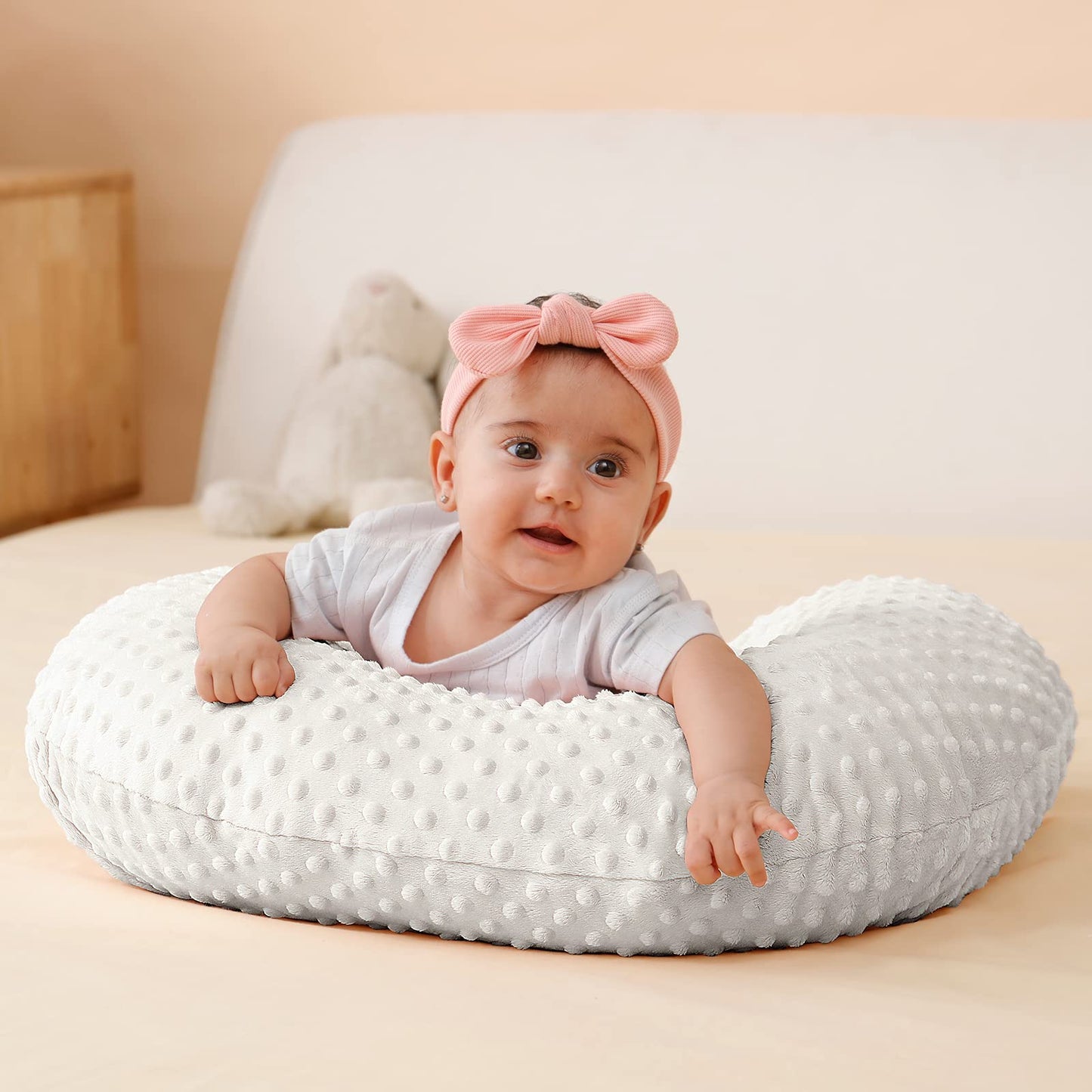 QUENESS Almohada y posicionador de lactancia, lactancia materna, alimentación con biberón