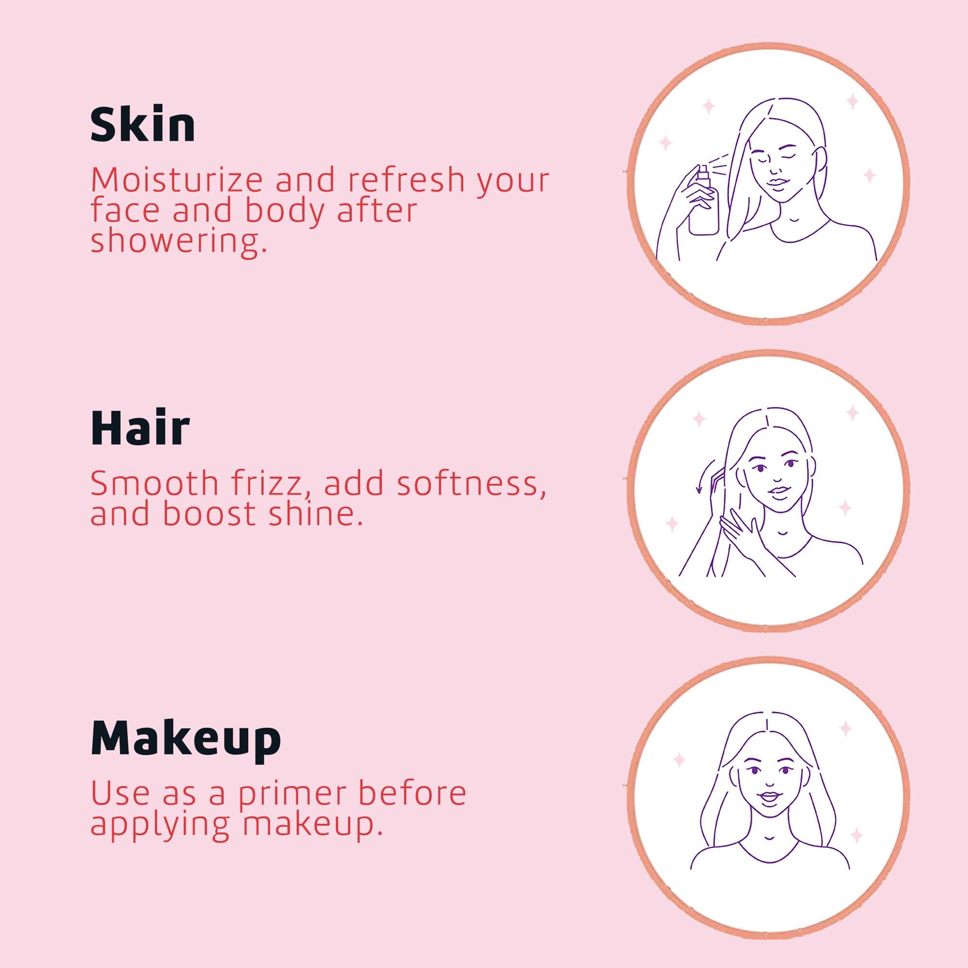 Agua de Rosa y Glicerina De La Cruz Hecha en USA Sin Parabenos ni Colores Artificiales