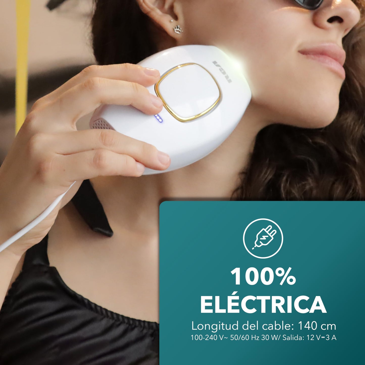 RCA Depiladora Profesional RC-IPL de Luz Pulsada, 300 K Disparos sin dolor, Unisex, Elimina Vello Facial, Corporal, Axilas, Piernas, Bikini Brazos, 5 Niveles, Uso en Casa, Depiladora No Láser