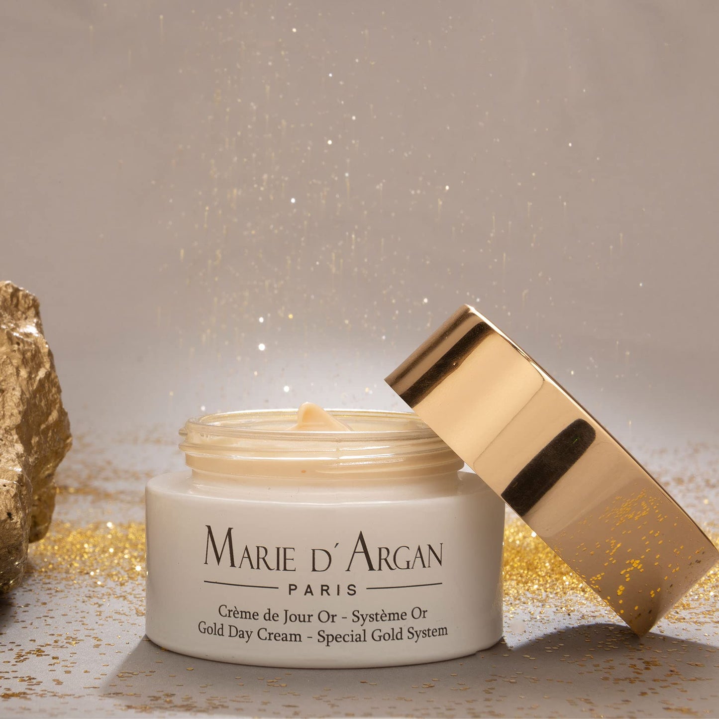 Crema Facial Oro de Día Marie d'Argan, con Oro 24k, Hidratante, Piel Grasa, Piel Seca, Piel Normal, Rejuvenecedora, Textura Ligera
