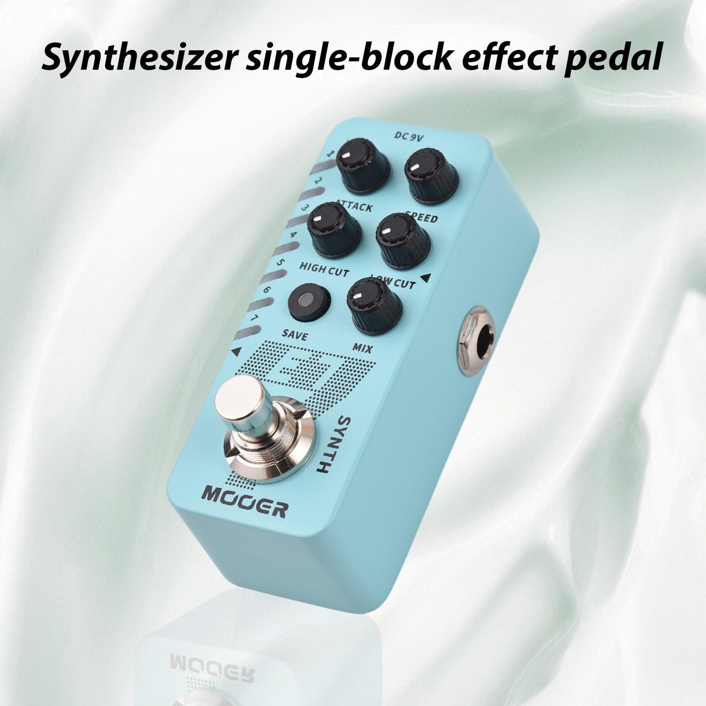 lifcasual Pedal Sintetizador de Guitarra Pedal de Efectos de Guitarra eléctrica 7 Modos de Sonido Synth True Bypass Carcasa metálica DC 9V Interfaz de Entrada/Salida de 6,35 mm ni Efecto Sintetizador