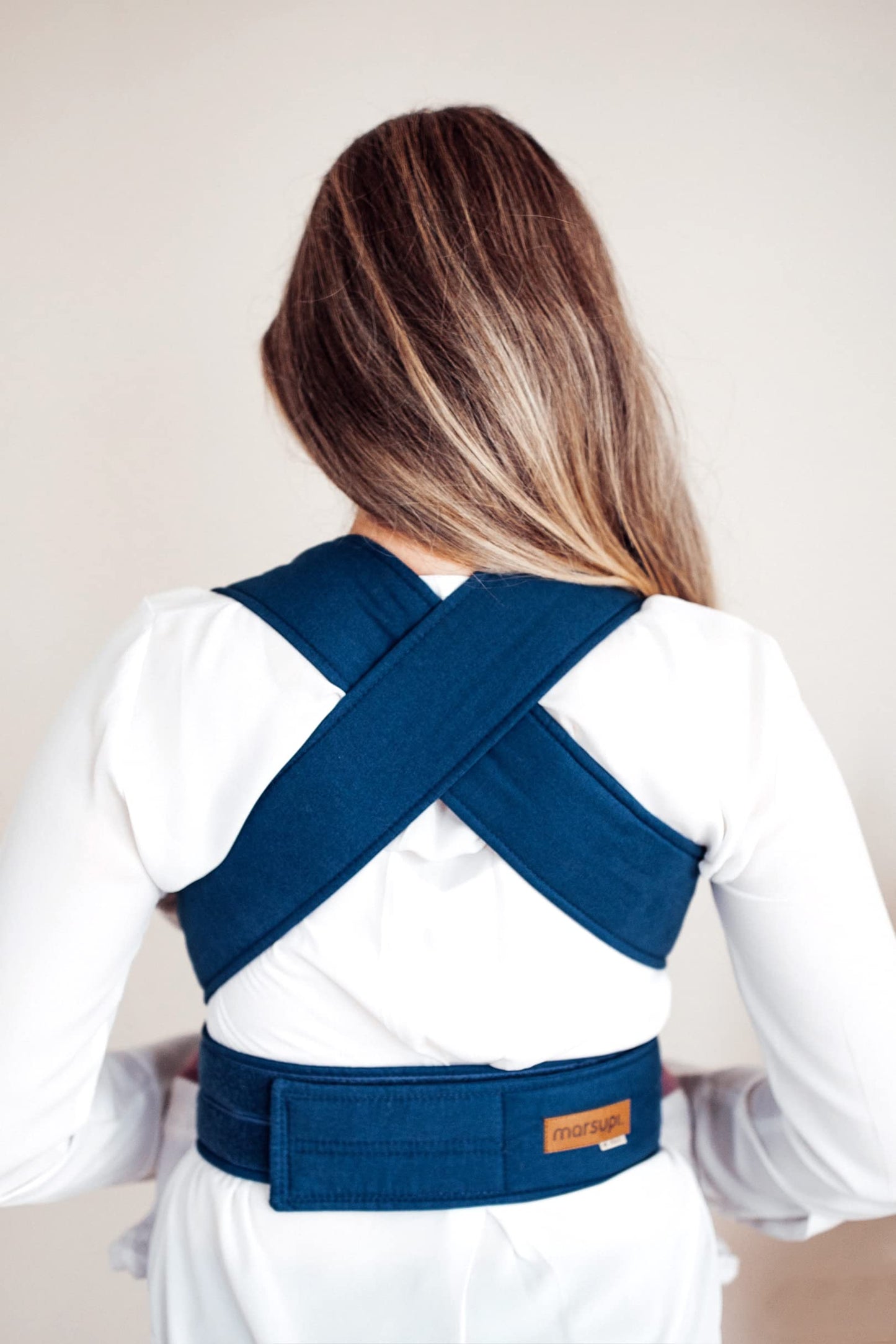 Portabebés Marsupi Azul Marino Ocean Ajustable Algodón Orgánico Talla XL